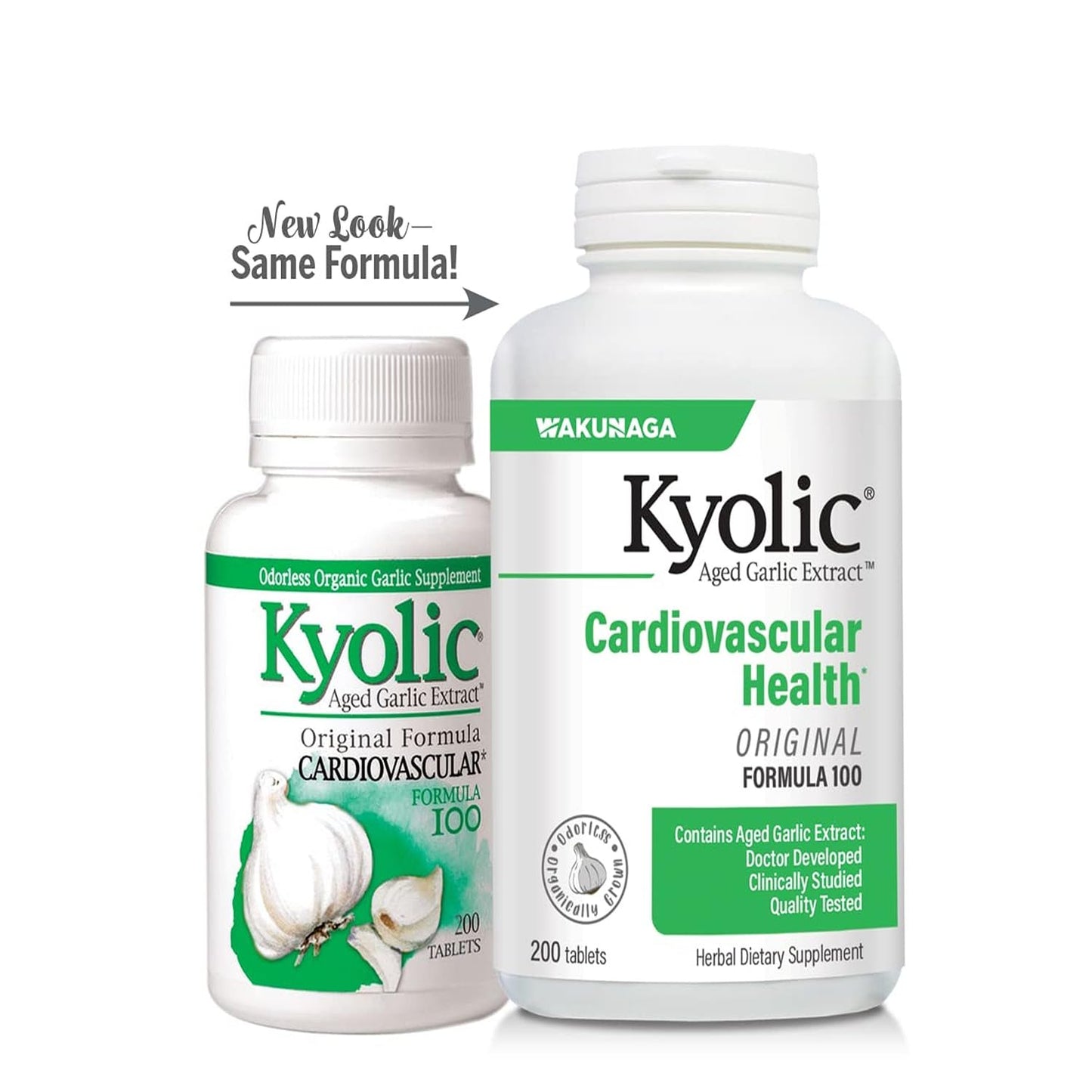 Kyolic Aged Garlic Extract Formula 100 โ Cardiovascular Health (200 Tablets)