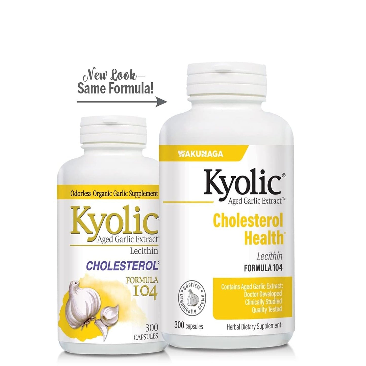 Kyolic Aged Garlic Extract Formula 104 โ Cholesterol Health (300 Capsules)