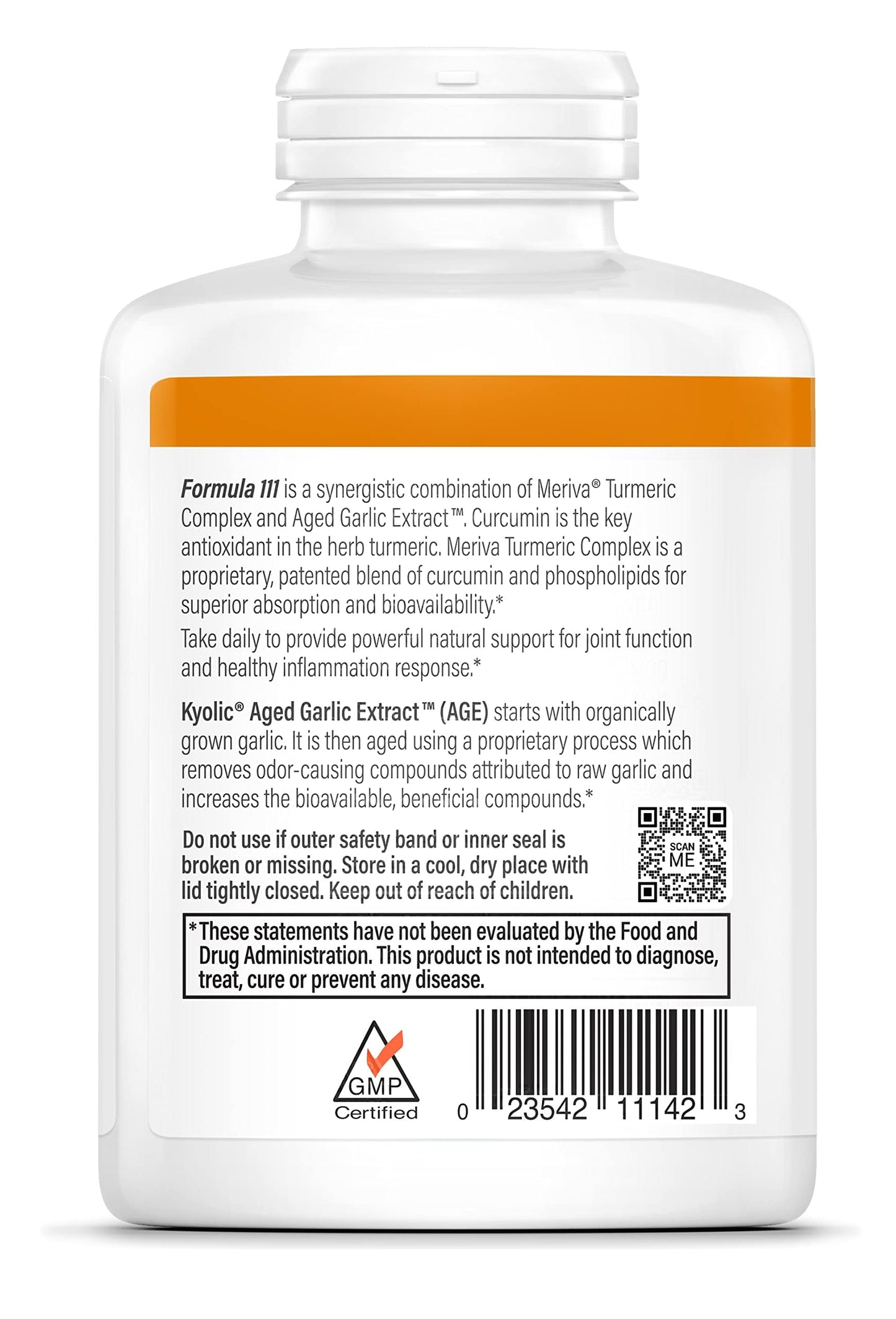 Kyolic Aged Garlic Extract Formula 111 โ Health Support with Meriva Turmeric Complex & Cur cumin