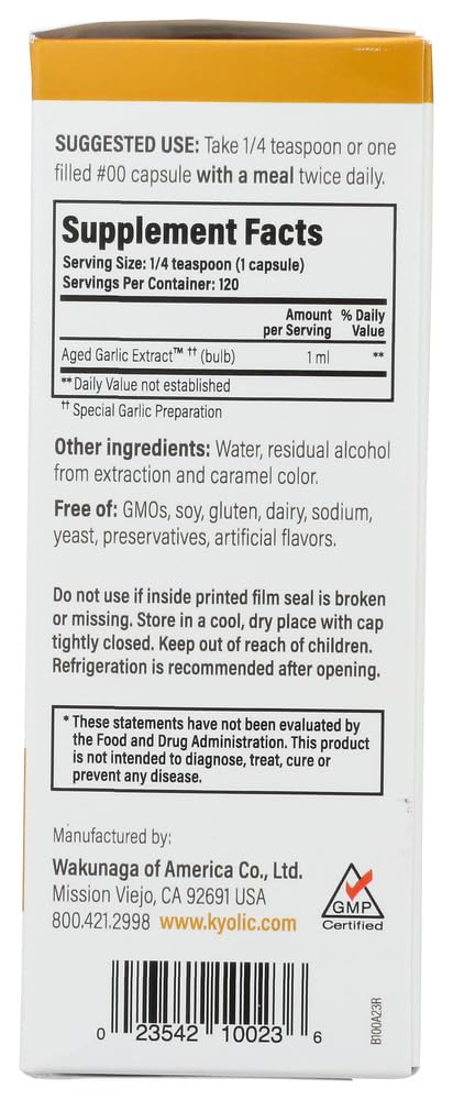 KYOLIC Liquid Plain 4 oz โ 2x 2 oz Bottles | Circulation & Immune Support