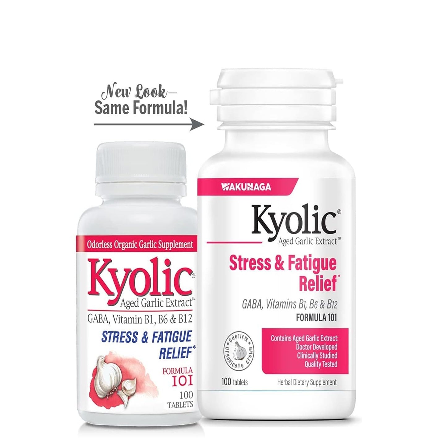 Kyolic Aged Garlic Extract Formula 101 โ Stress & Fatigue Relief*, 100 Tablets