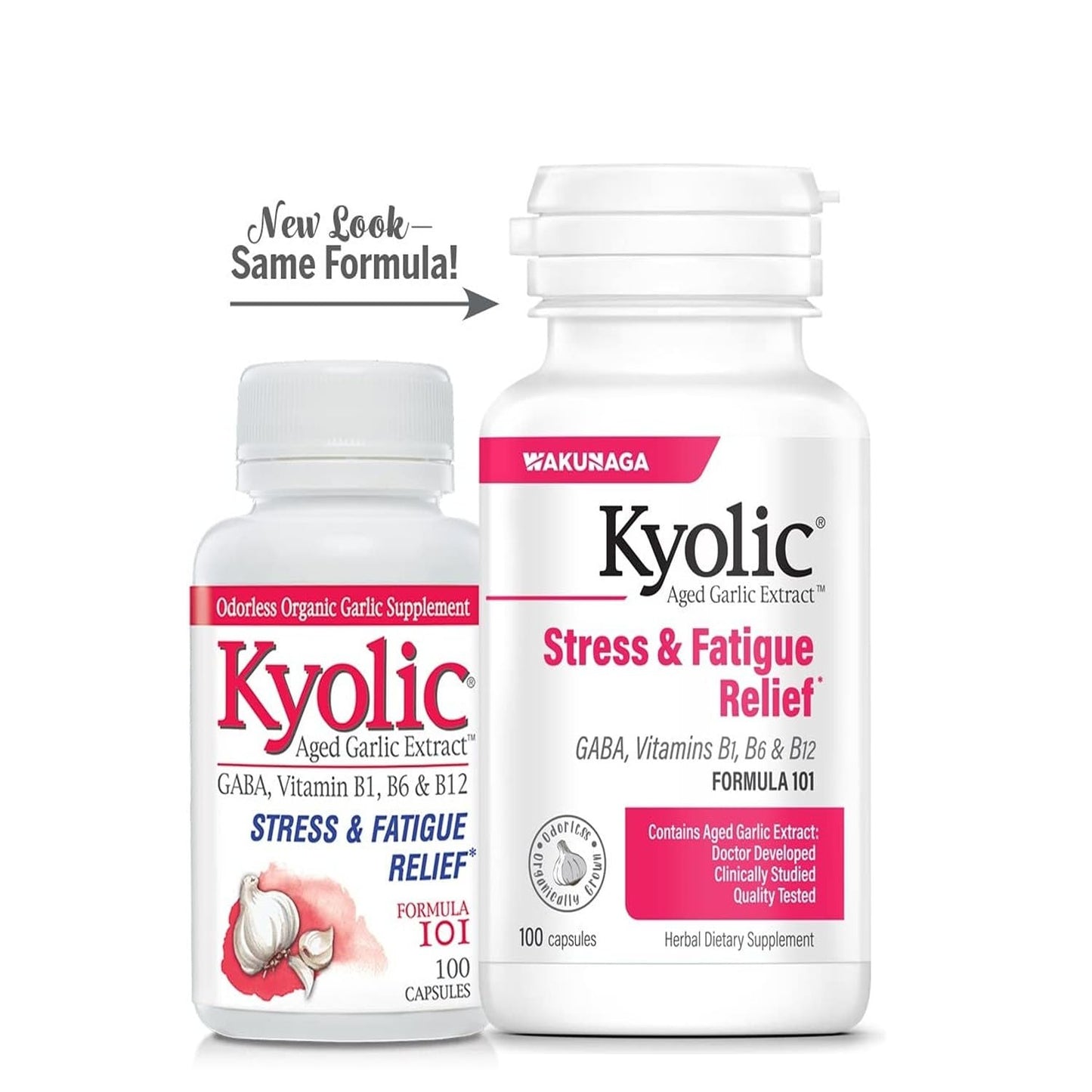 Kyolic Aged Garlic Extract Formula 101 โ Stress & Fatigue Relief, 100 Capsules