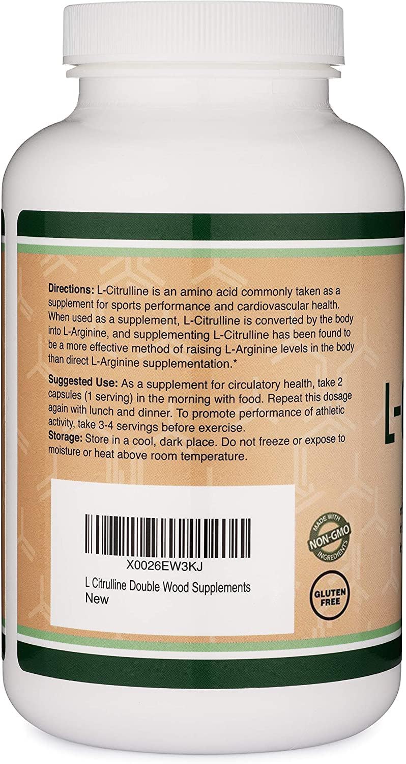 L Citrulline 1200mg Capsules โ 210 Count | Nitric Oxide Booster | Double Wood