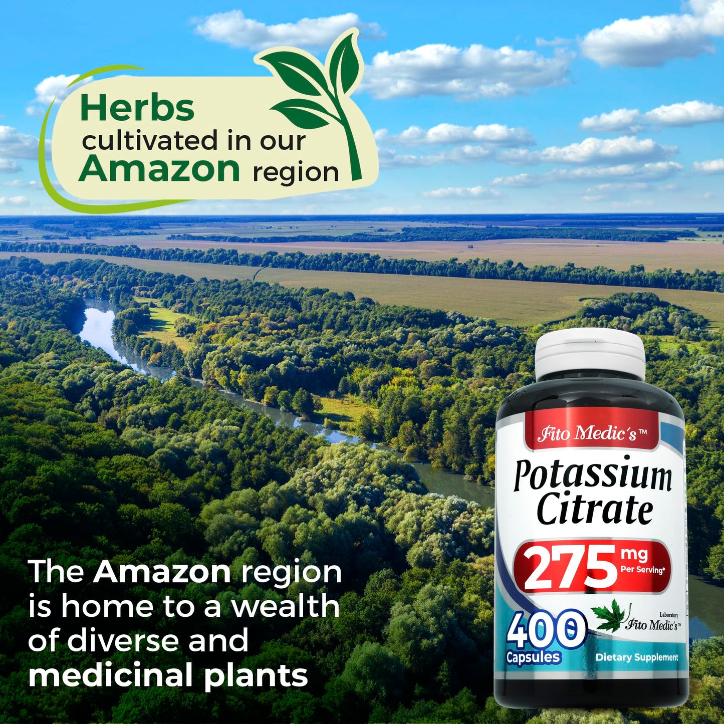 Lab Potassium Citrate 400 Capsules โ 275 mg | Ultra High Absorption Potassium Supplement