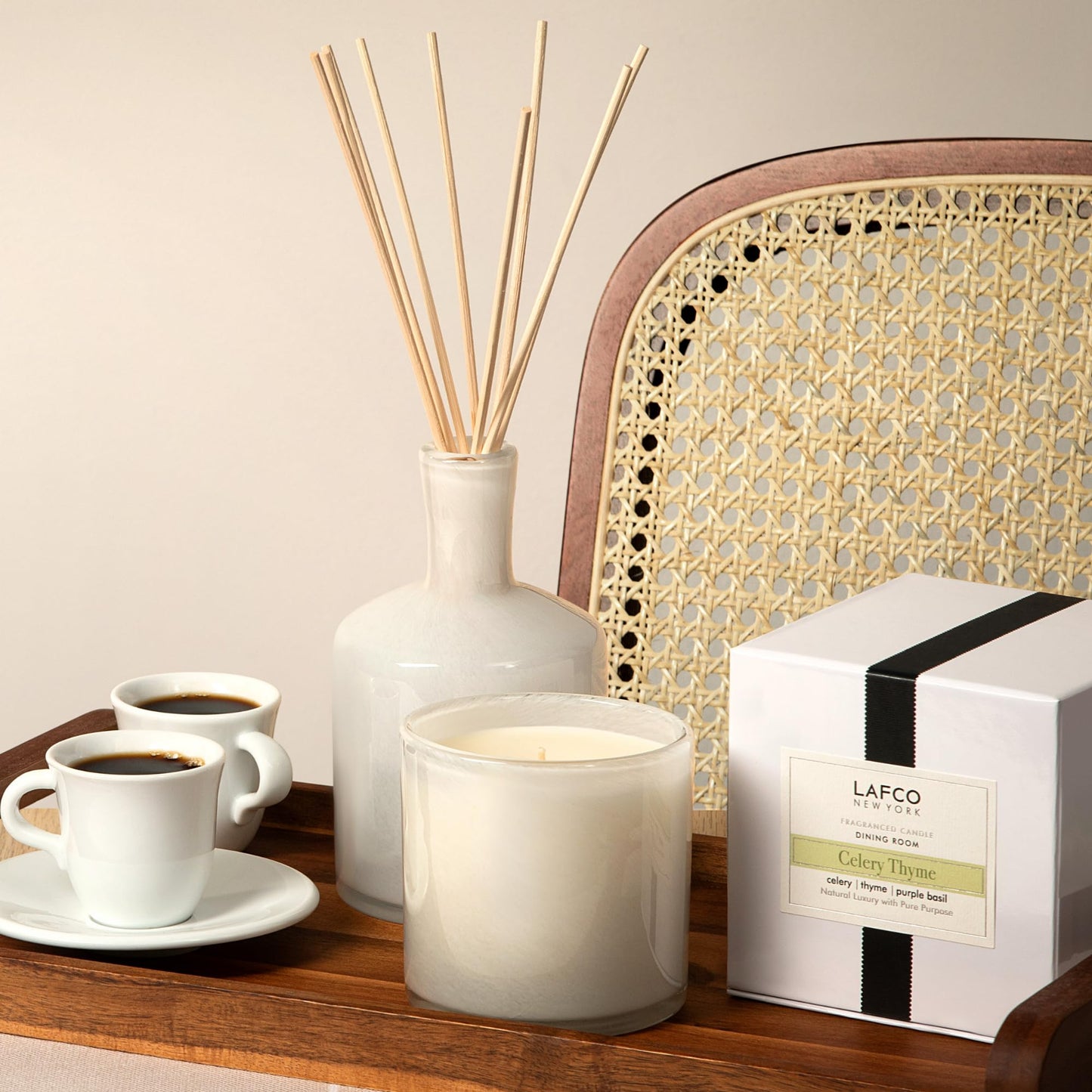 LAFCO New York Signature Candle Celery Thyme โ 15.5 oz, 90-Hour Burn, USA Made