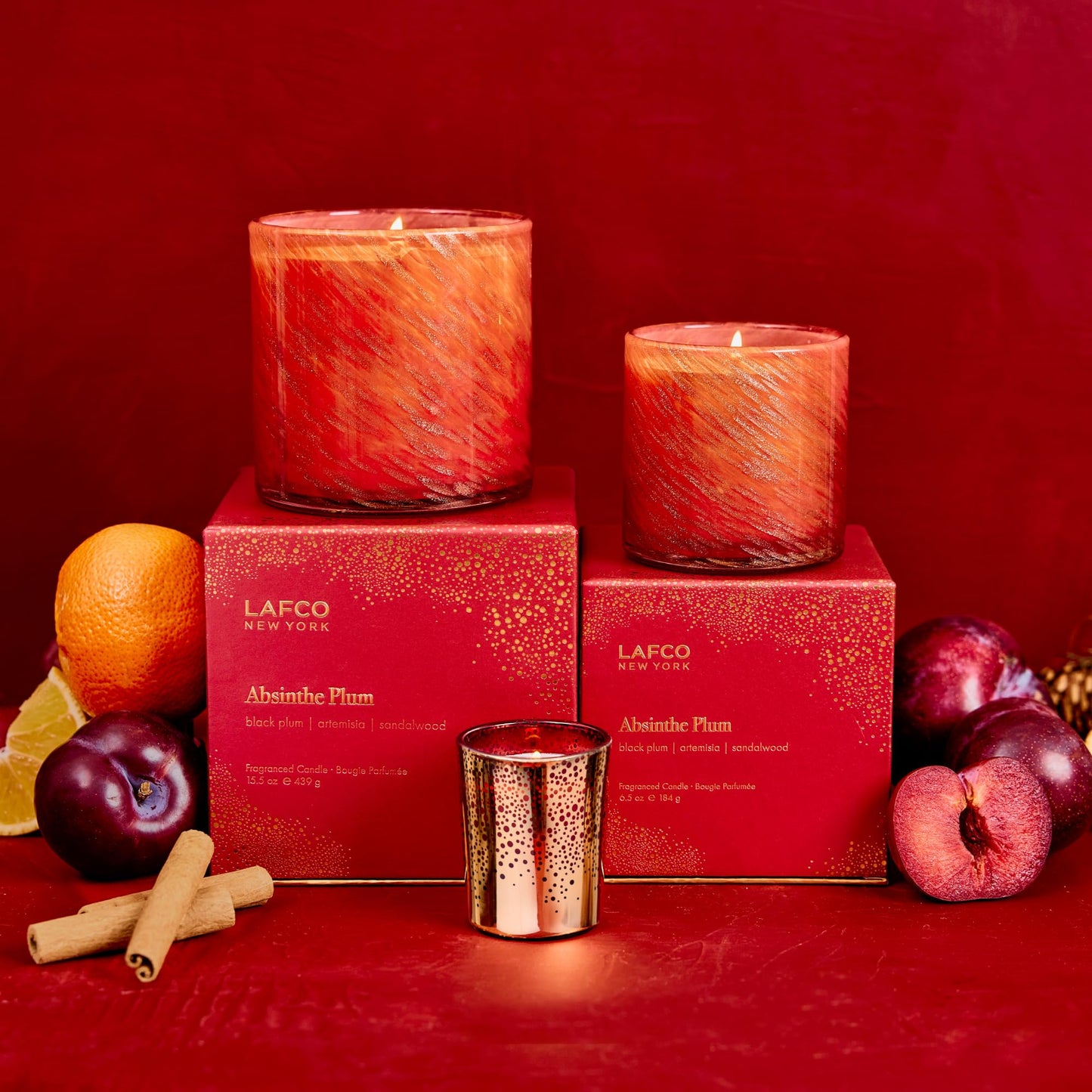 LAFCO New York Holiday Signature Candle: Absinthe Plum 15.5 oz, 90-Hour Burn