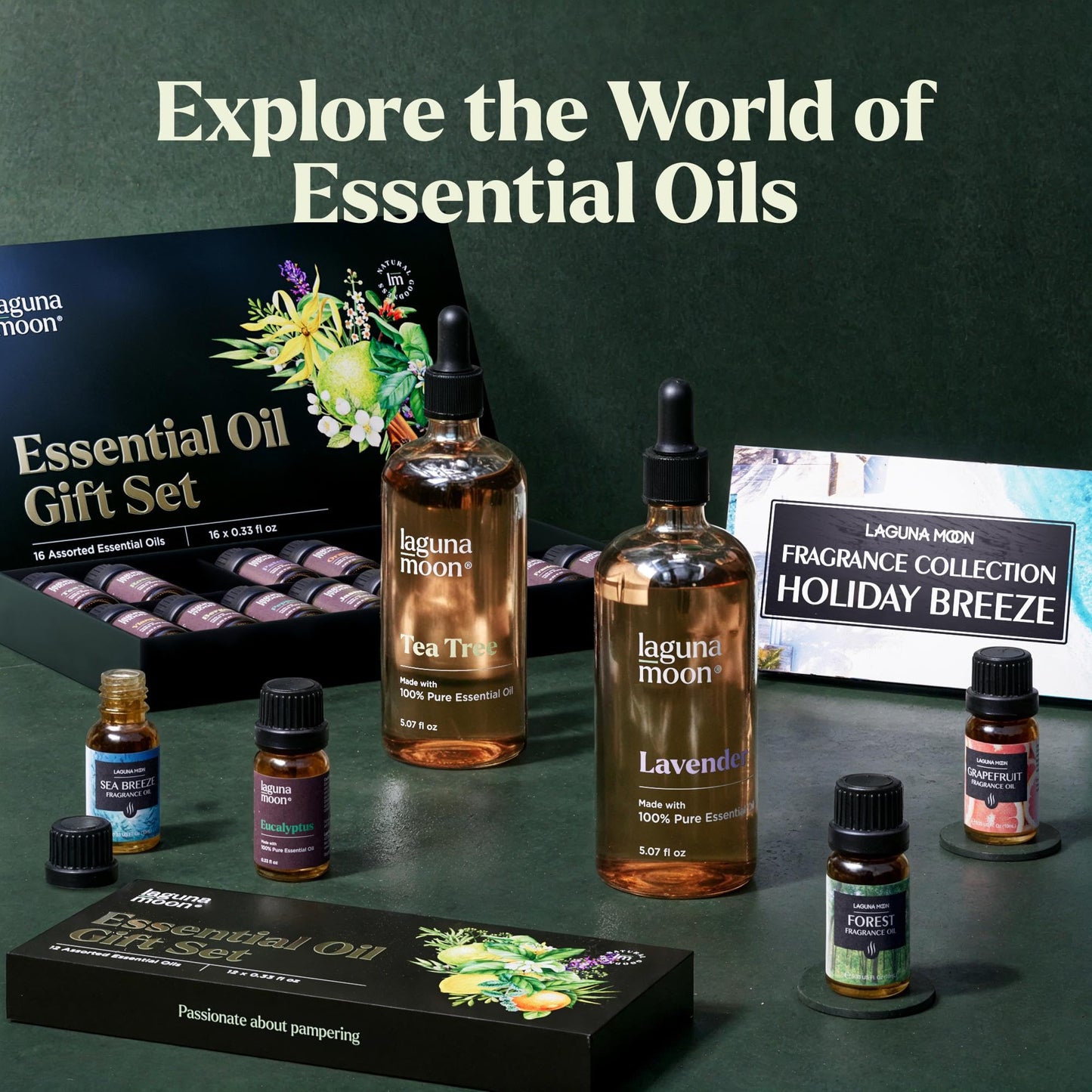 Lagunamoon Lavender Essential Oil โ Pure 150ml for Diffusers, Aromatherapy & Candles