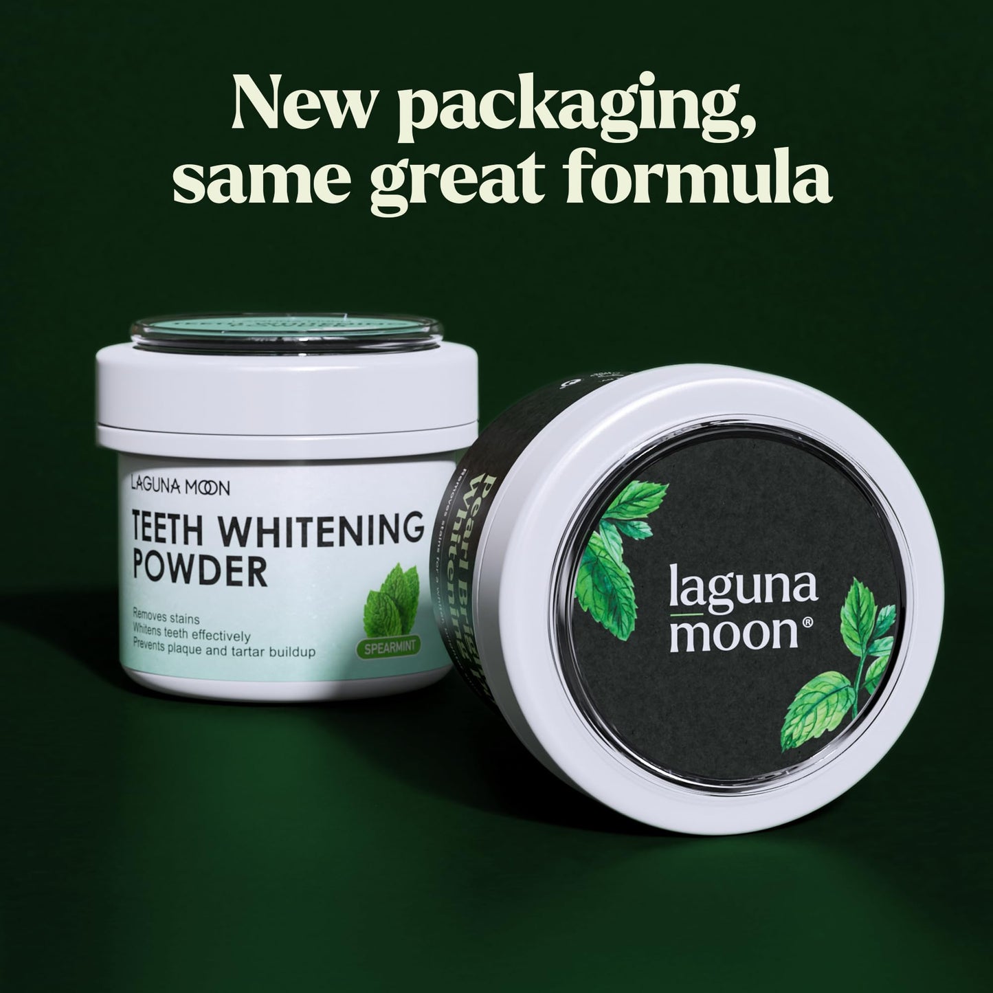 Lagunamoon Teeth Whitening Powder 50g โ Bright Pearl Spearmint