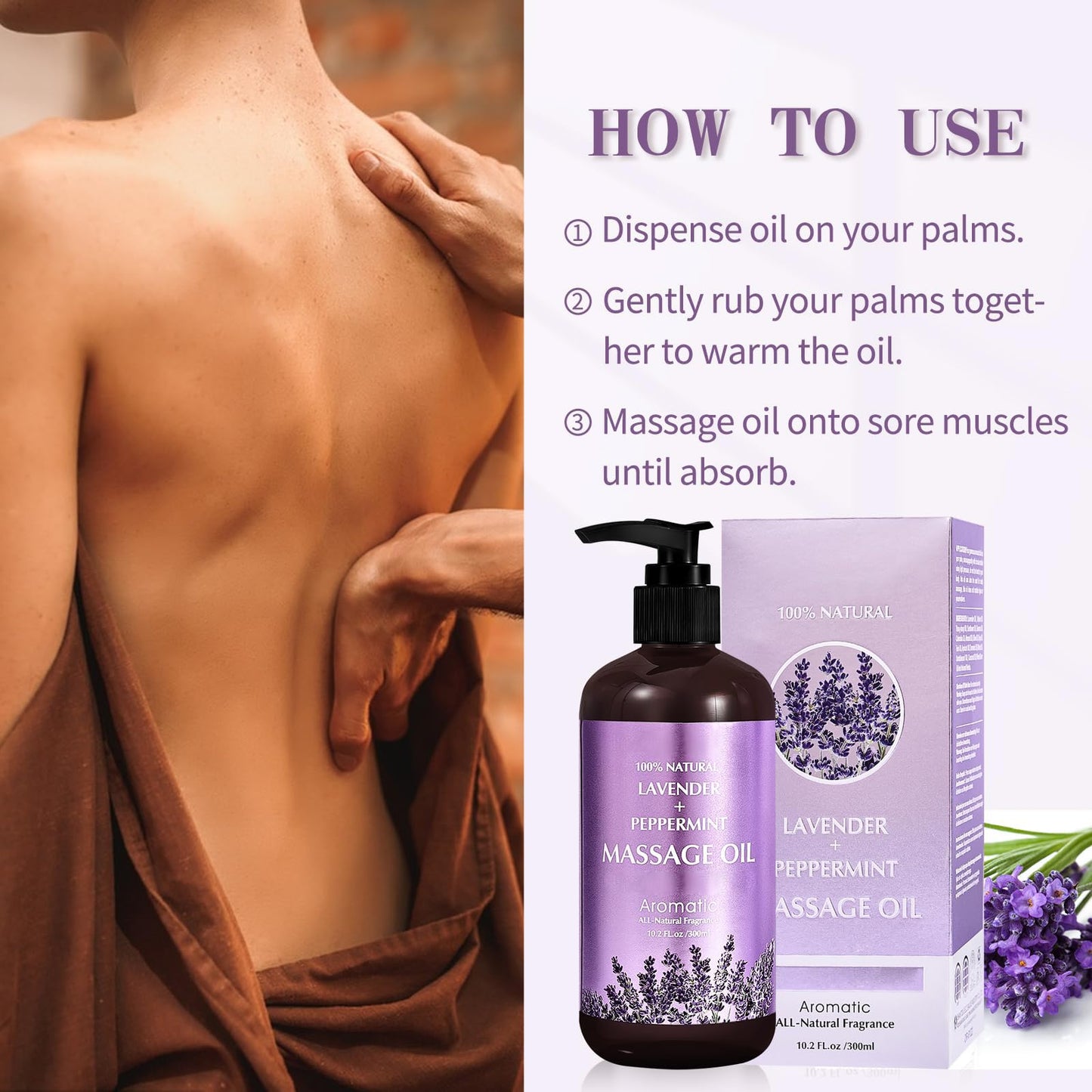 Lavender Massage Oil โ Calming & Relaxing Muscle Oil (Men & Women)