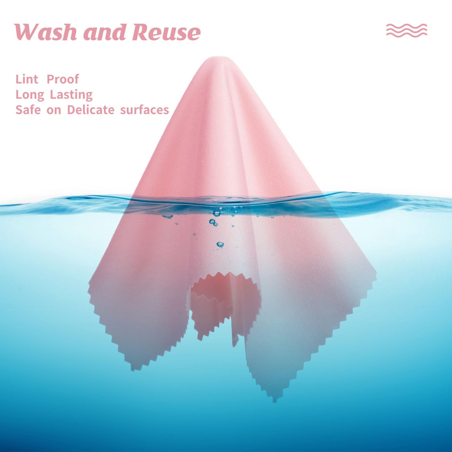 Leelosp 300 Pcs Pink Microfiber Cleaning Cloths โ 6x7 in