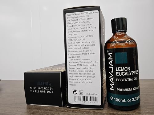 Lemon Eucalyptus Essential Oil โ MAYJAM 100ml Amber Glass Bottle with Premium Dropper