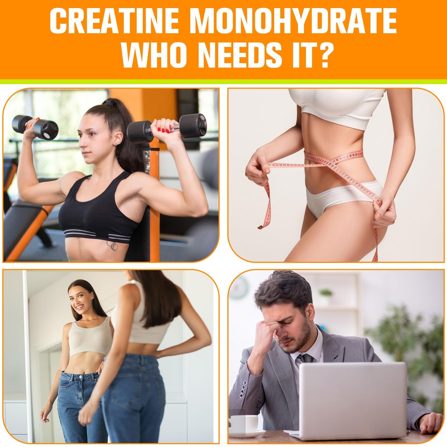 Creatine Monohydrate Liquid HCl โ 120 ml Lemon for Women & Men