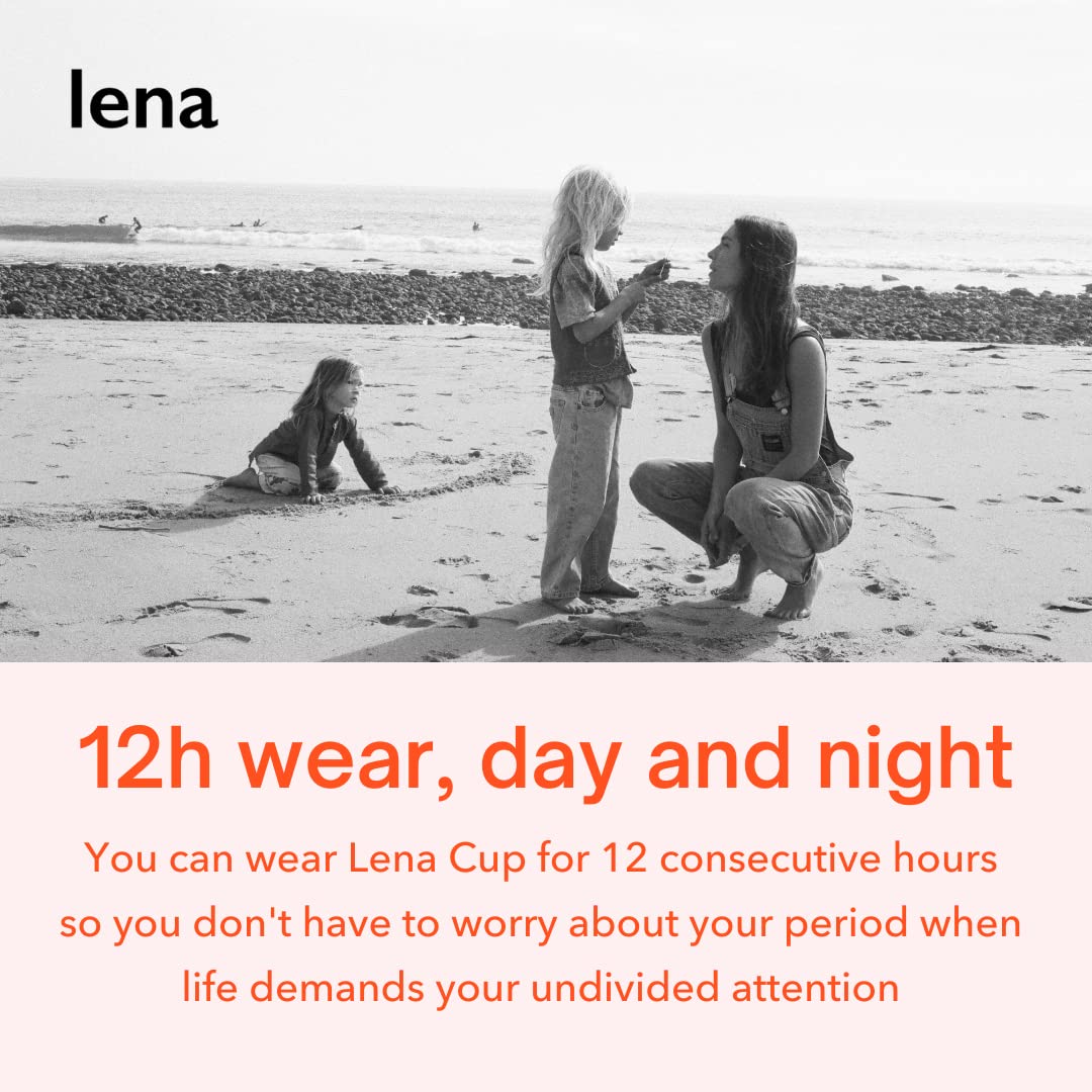 LENA Sensitive Menstrual Cup 2 Pack β Small & Large Reusable Silicone Cups (BPA-Free)