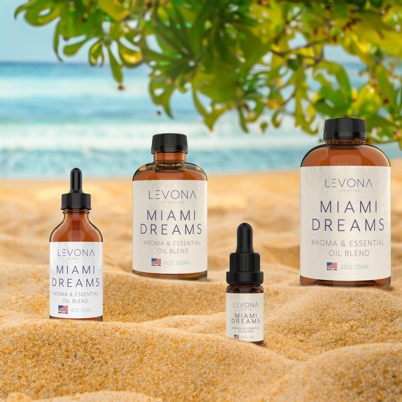 Levona Miami Dreams Diffuser Oils – Luxury Bergamot & Pine Fragrance Oil 120ml