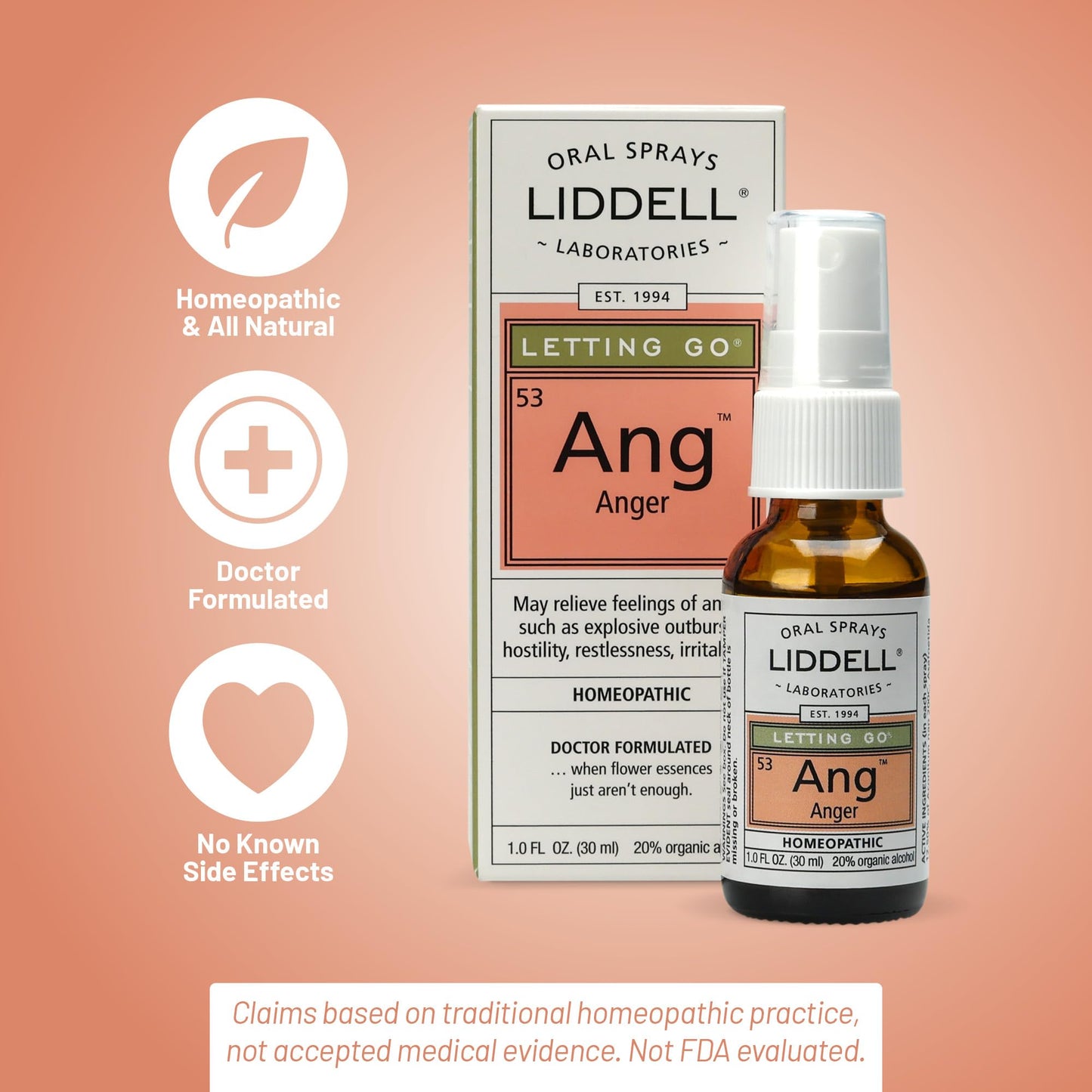 Liddell Homeopathic Letting Spray โ Go Anger (1 fl oz)