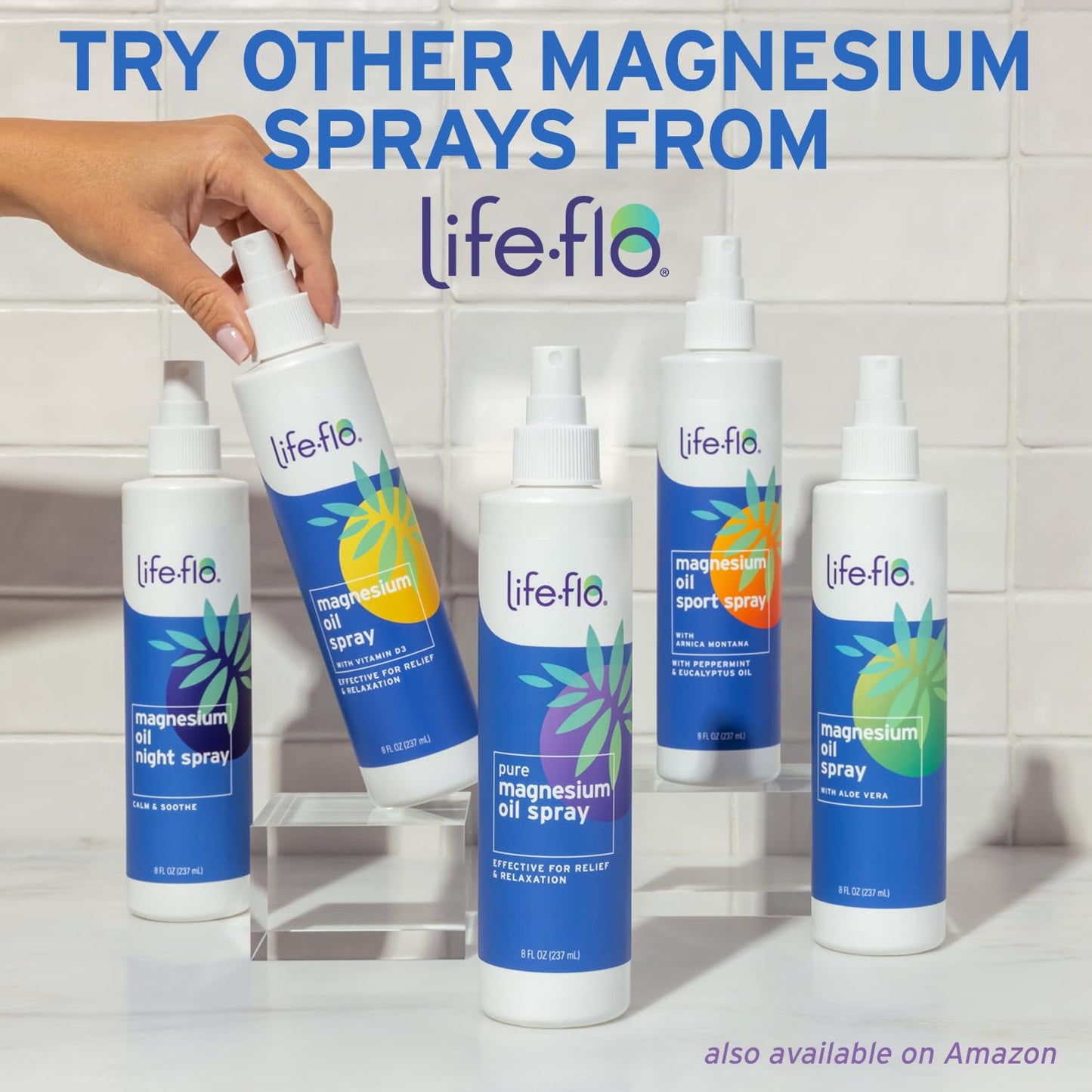Life-flo Magnesium Oil Spray with Organic Aloe Vera โ Zechstein Seabed Magnesium Chloride, 8oz