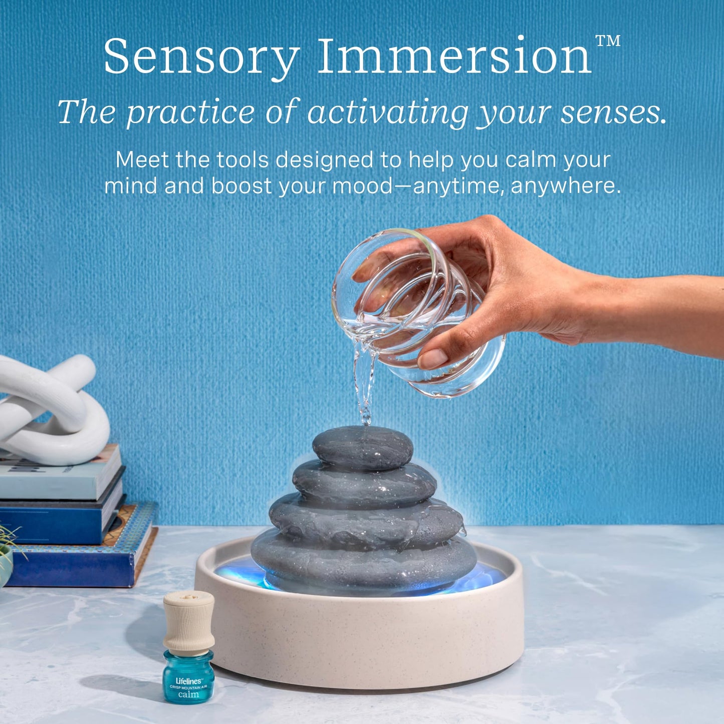 Lifelines Stacking Stones Aromatherapy Diffuser โ Calming Mist & Auto-Shutoff