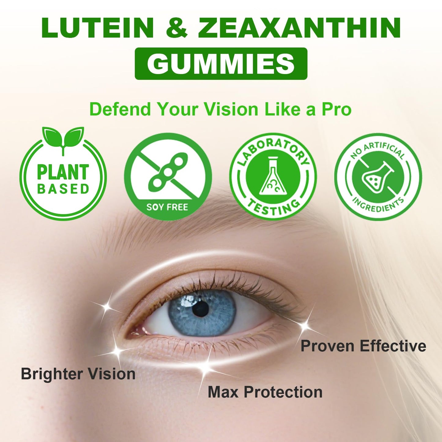 Sugar Free Lutein Gummies 25mg โ Eye Health, 60 Count (Vegan)