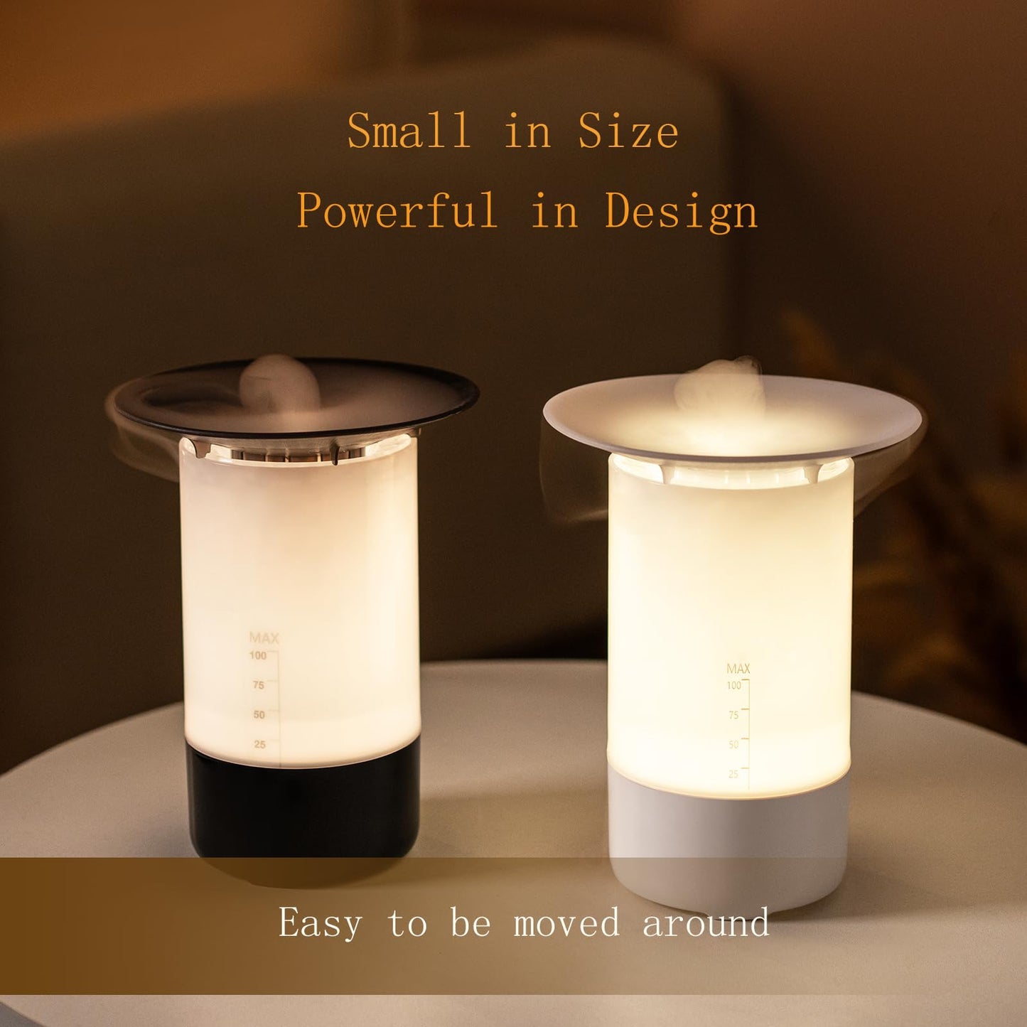 Lifgtzyn Essential Oil Diffuser for Home 100ml Humidifier โ USB Powered, 7 LED Lights, Auto Shut-Off, White