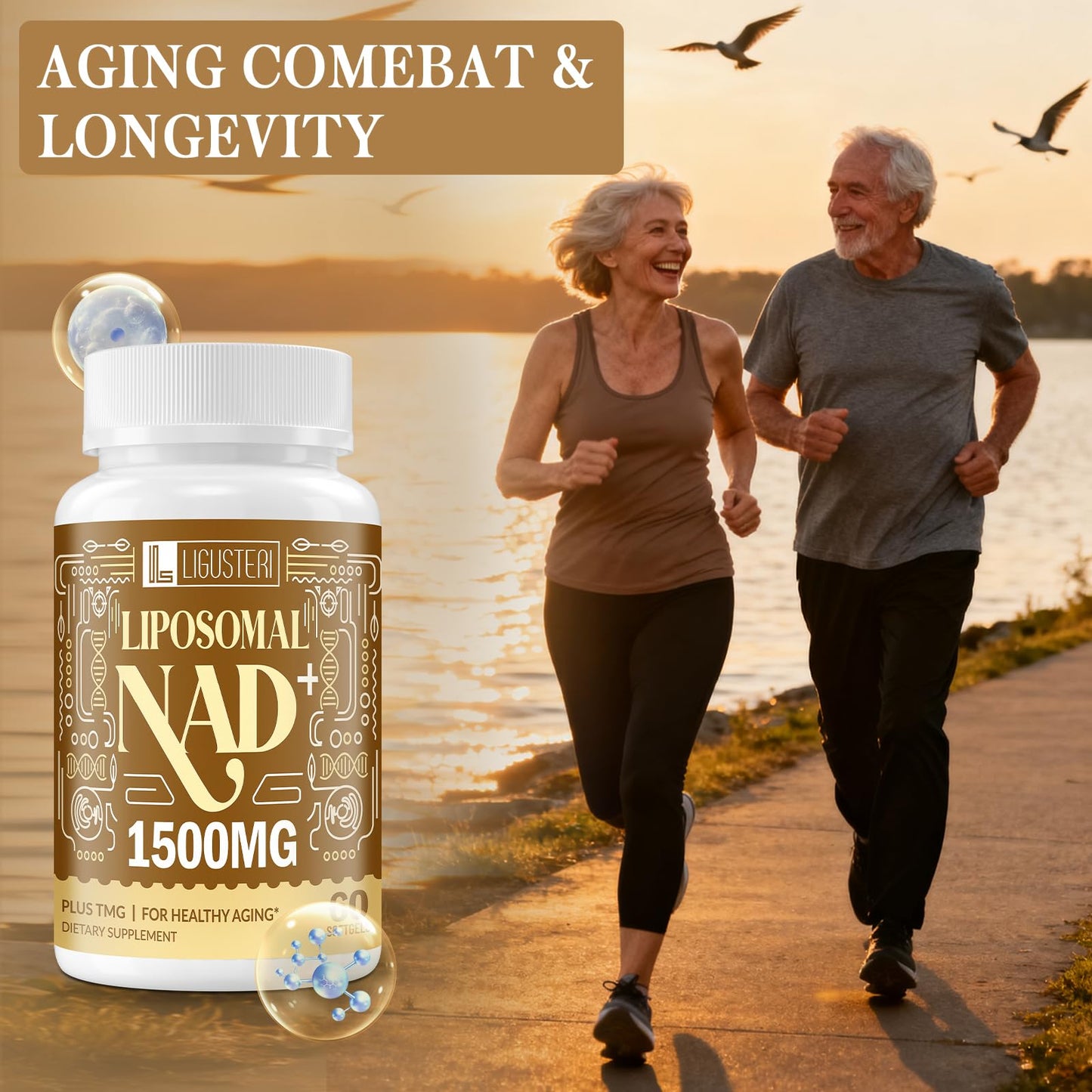 LIGUSTERI 1500 MG Liposomal NAD+ + TMG β 360 Softgels