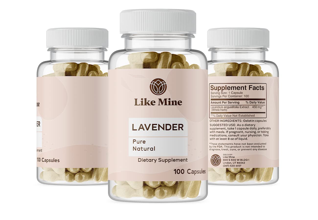 Like Mine Lavender Extract (100 Capsules) โ Pure & Natural Herbal Supplement | No Fillers
