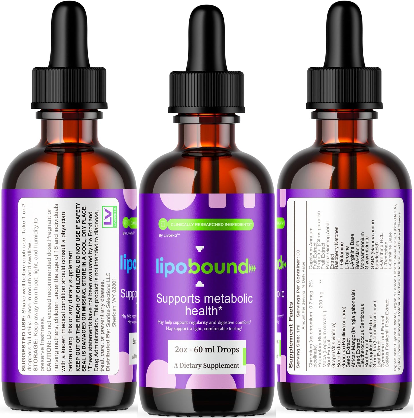 Lipobound Drops (2 Pack) โ Advanced Liquid Formula for Daily Wellness