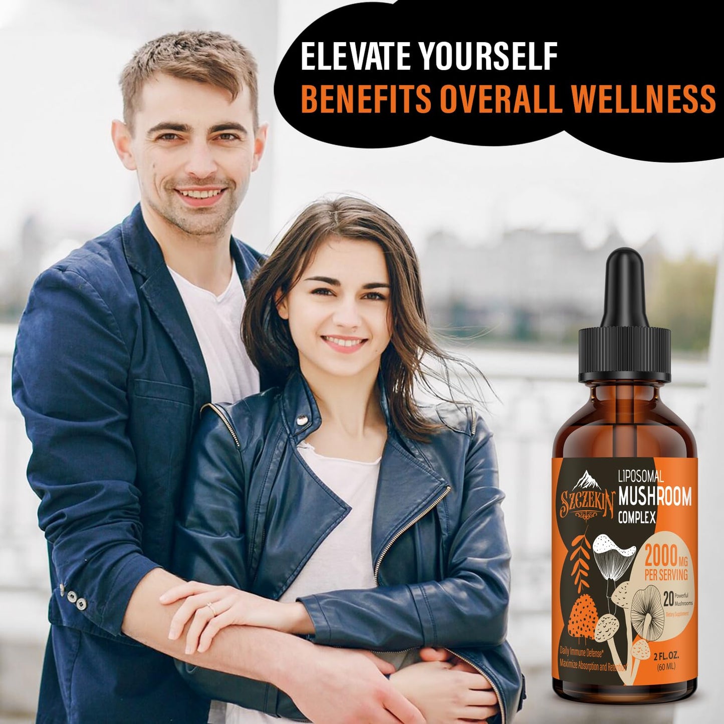 Liposomal Mushroom Drops 2000 MG โ 20 Organic Extracts | Immunity & Cognition
