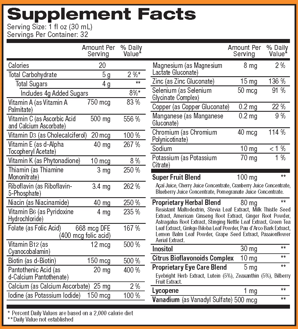 ReViva Liquid Multivitamin Twin Pack โ 2 Bottles, 32 oz Each | Gluten Free