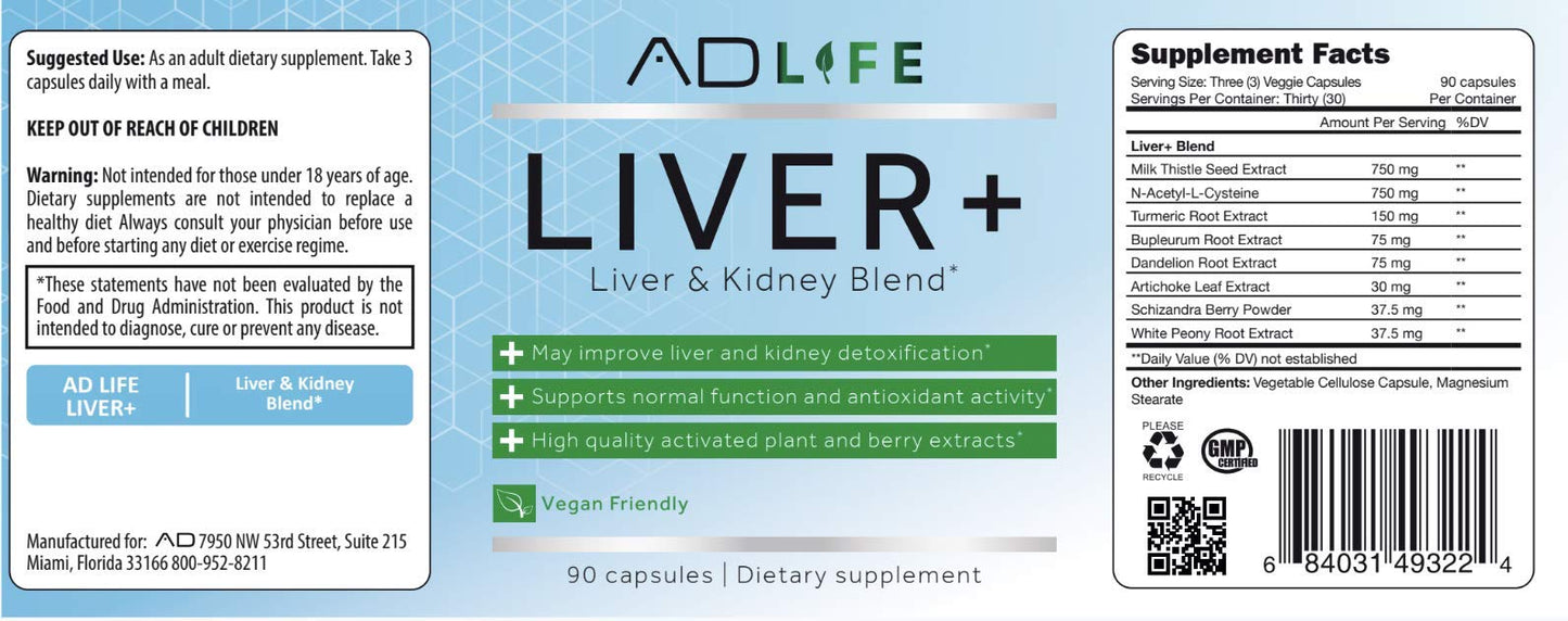 Project AD Liver+ Liver Cleanse & Detox โ Liver Support Supplement (90 Capsules)