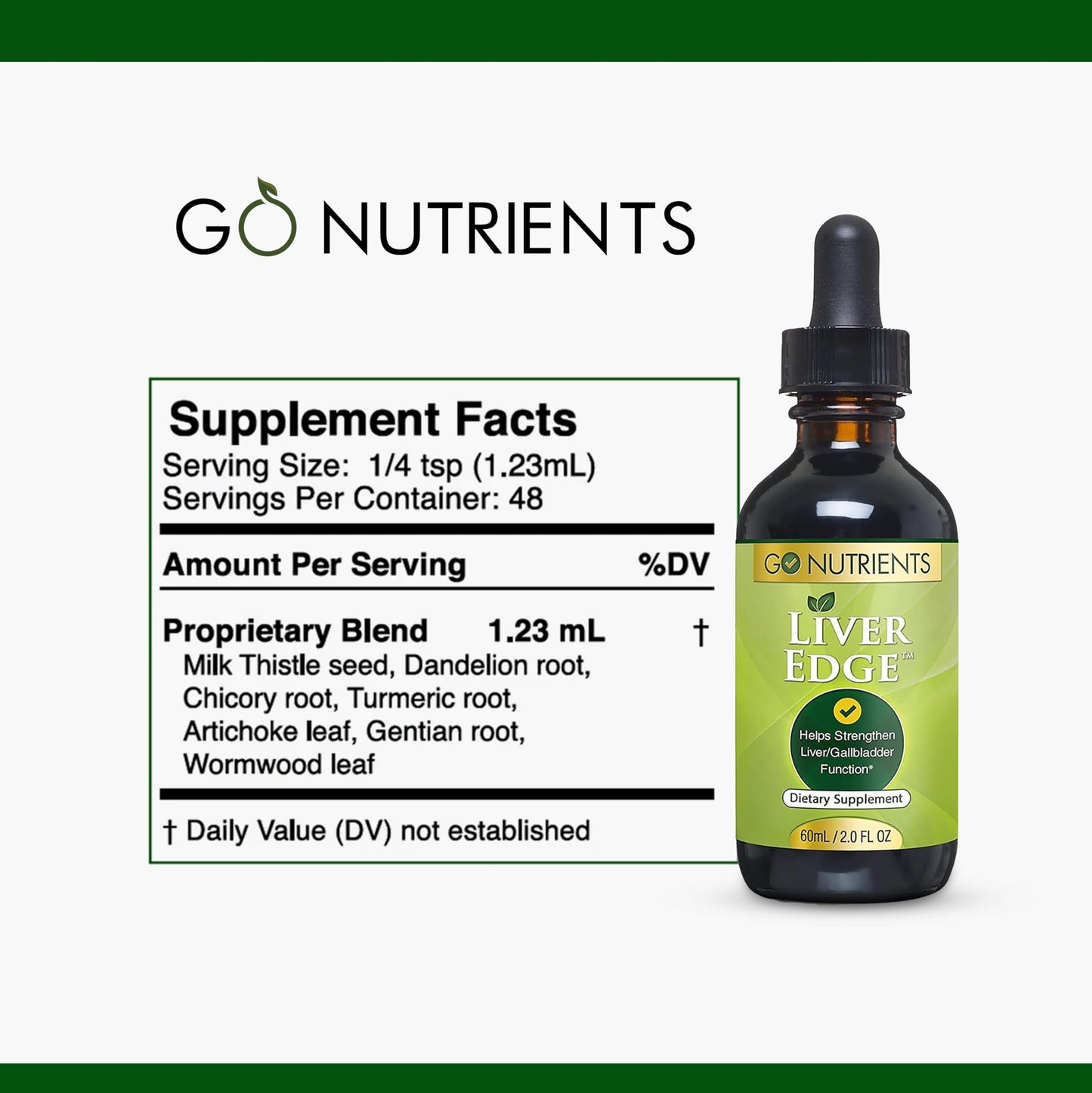 Go Nutrients Liver Edge โ Organic Milk Thistle Liver Support Drops (2 oz)