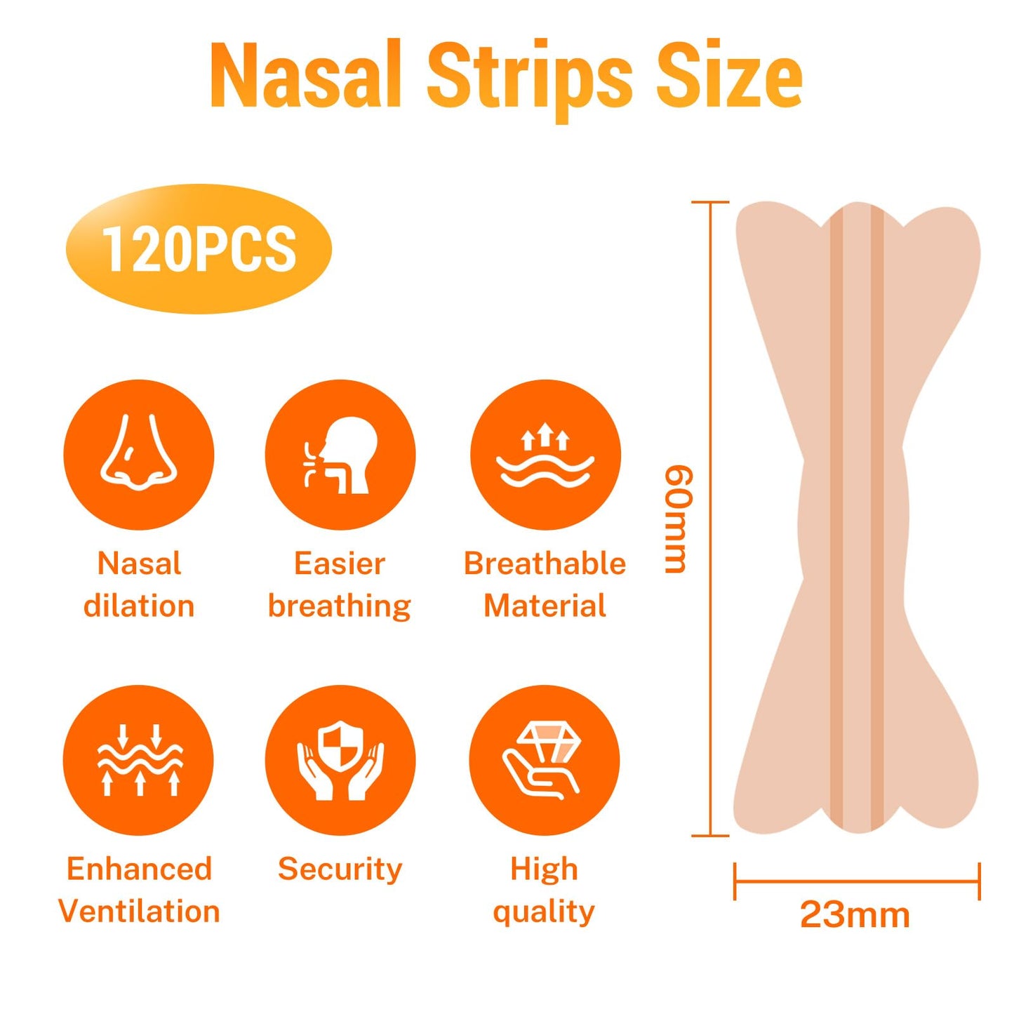 LMOHBJ 120Pcs Nasal Strips โ Extra-Strength Snoring Relief & Nasal Congestion for Sleep