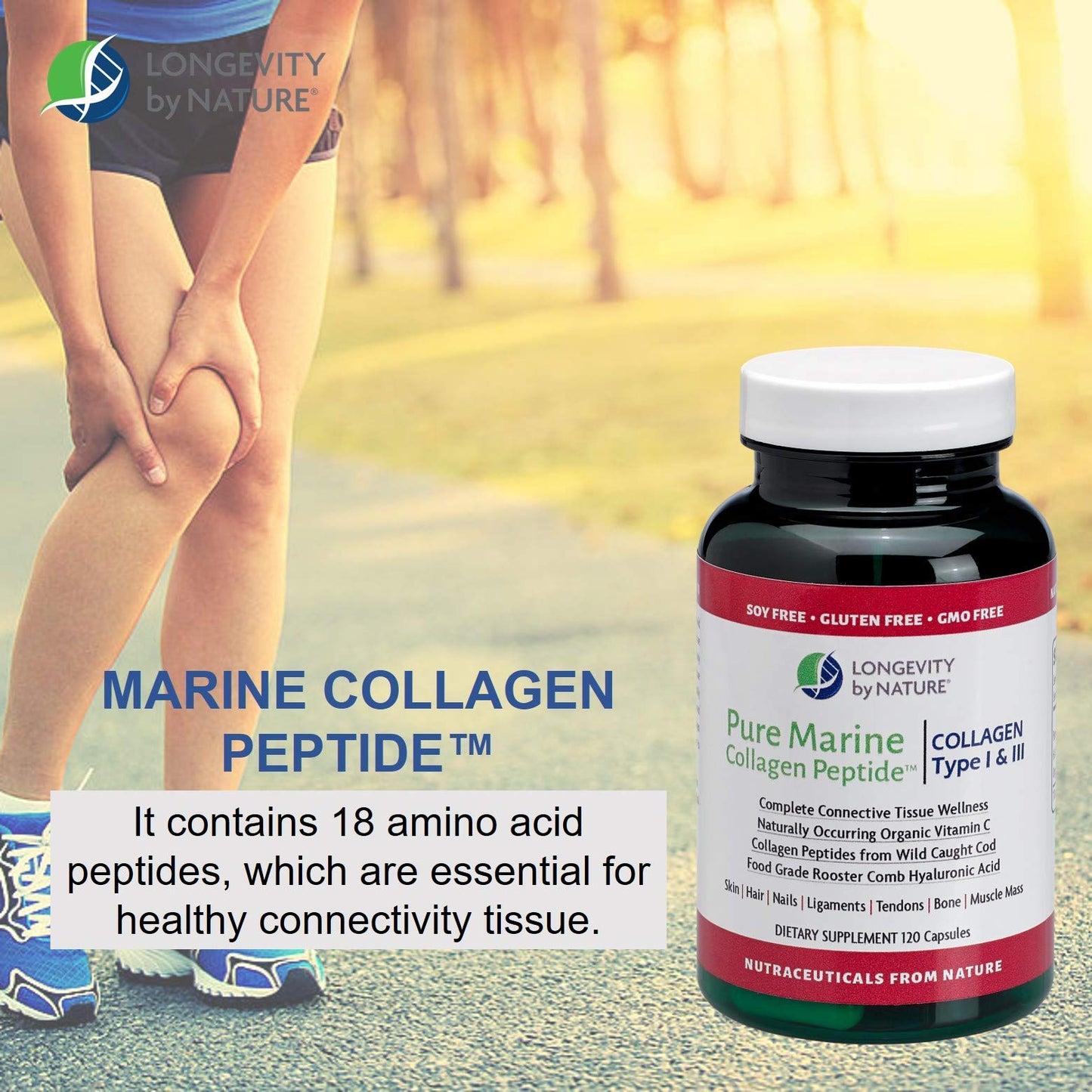 Longevity by Nature Marine Collagen Peptides โ Skin, Hair & Nails (Type I & III)