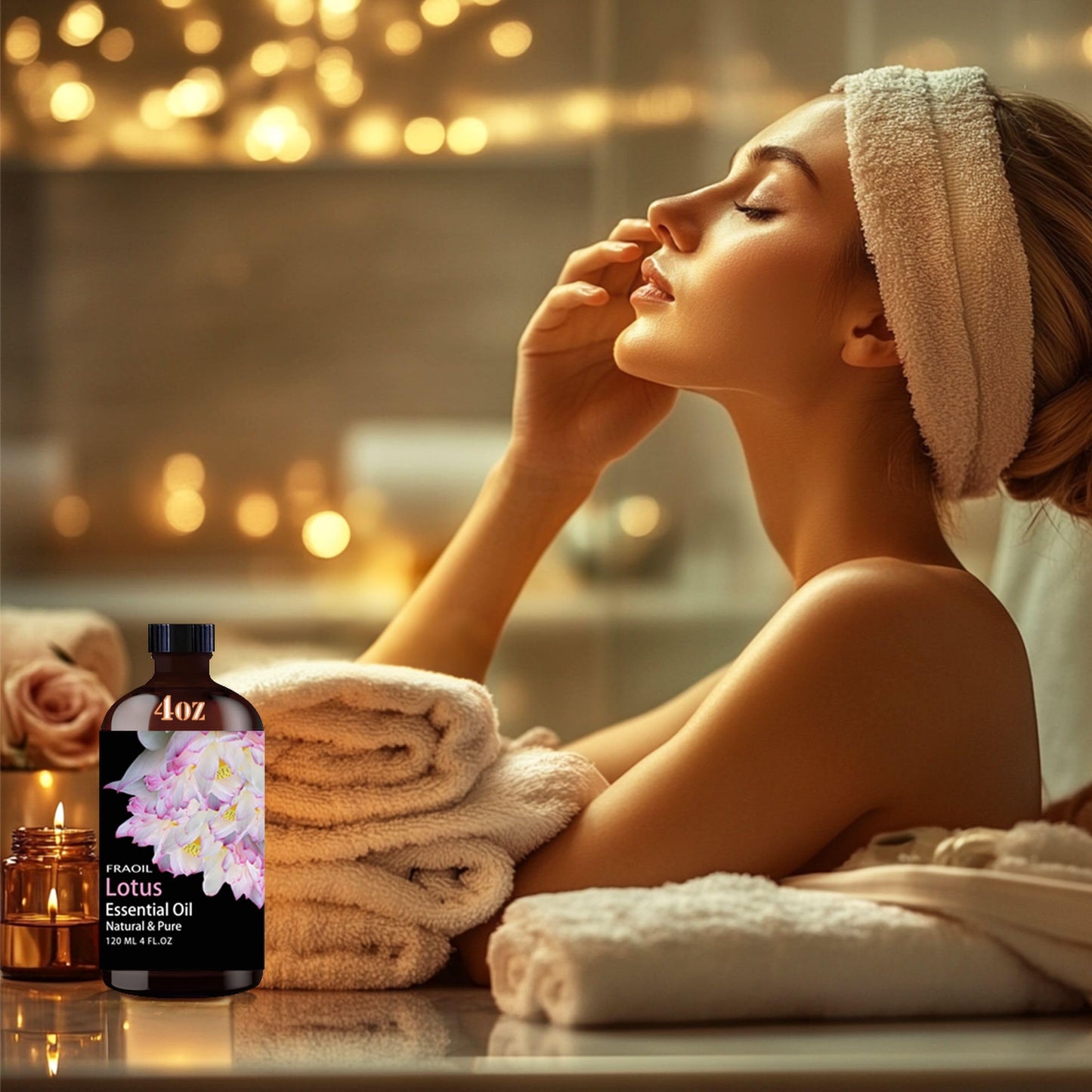 Lotus Essential Oil โ 4 Oz (120 ml) for Diffuser, DIY Crafts | FRAOIL