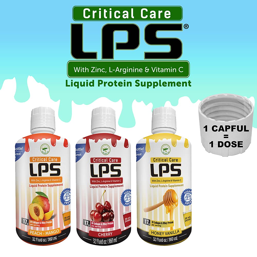 Nutritional Designs LPS Liquid Collagen & Whey Protein โ Sugar-Free, Non-GMO, Honey Vanilla