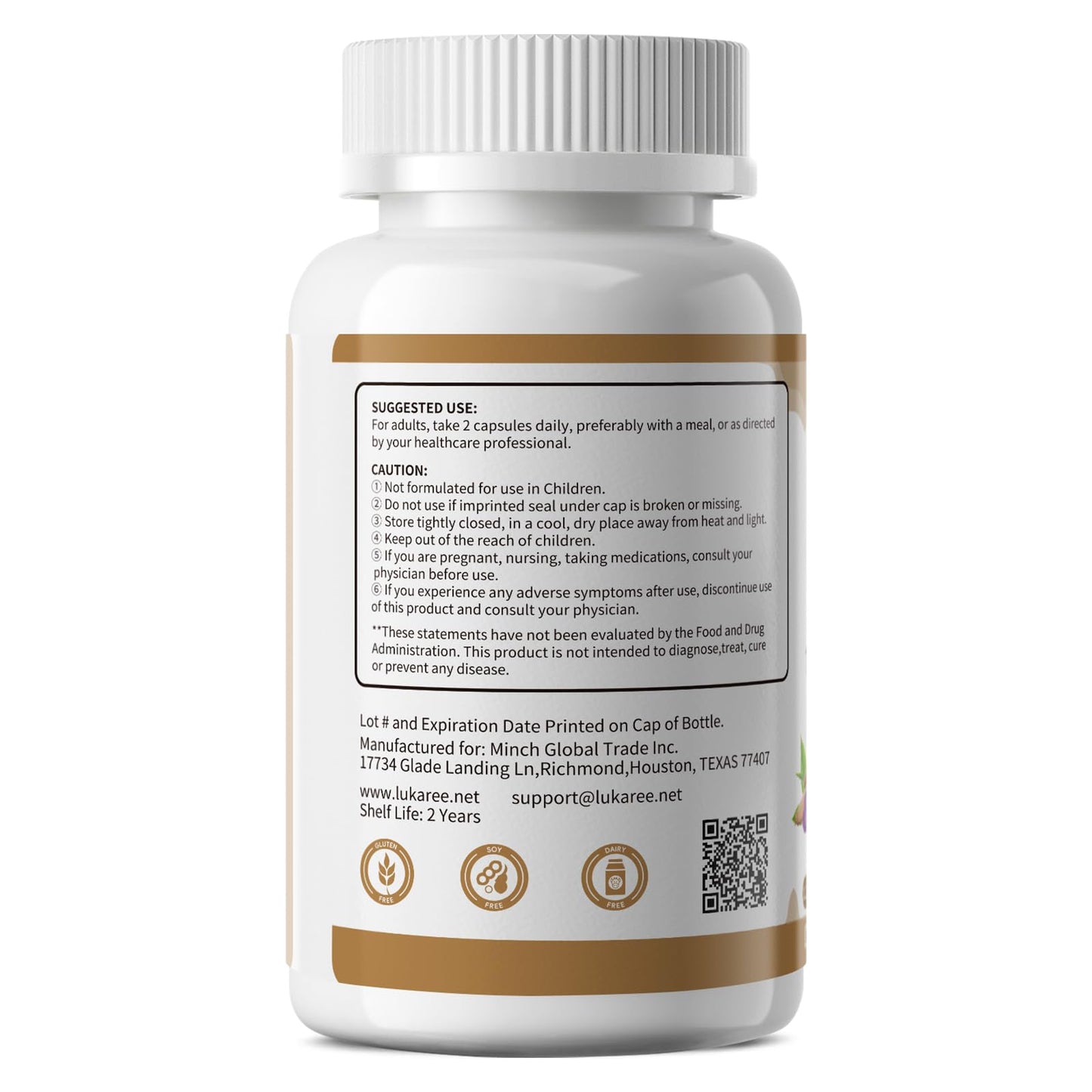 Lukaree 10-in-1 Cortisol Supplements β KSM-66 Ashwagandha + L-Theanine, 120 Caps (2 Pack)