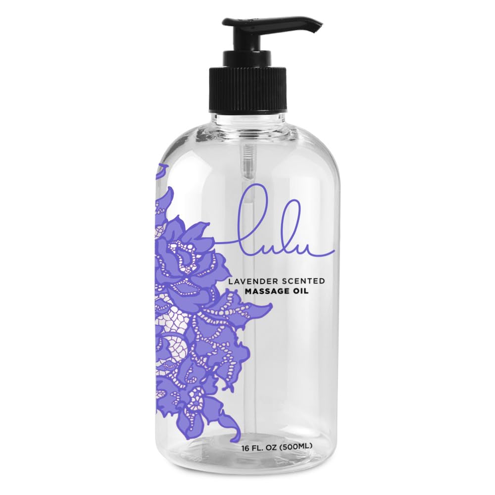 Lulu Lavender Massage Oil with Jojoba & Lavender โ 16 oz