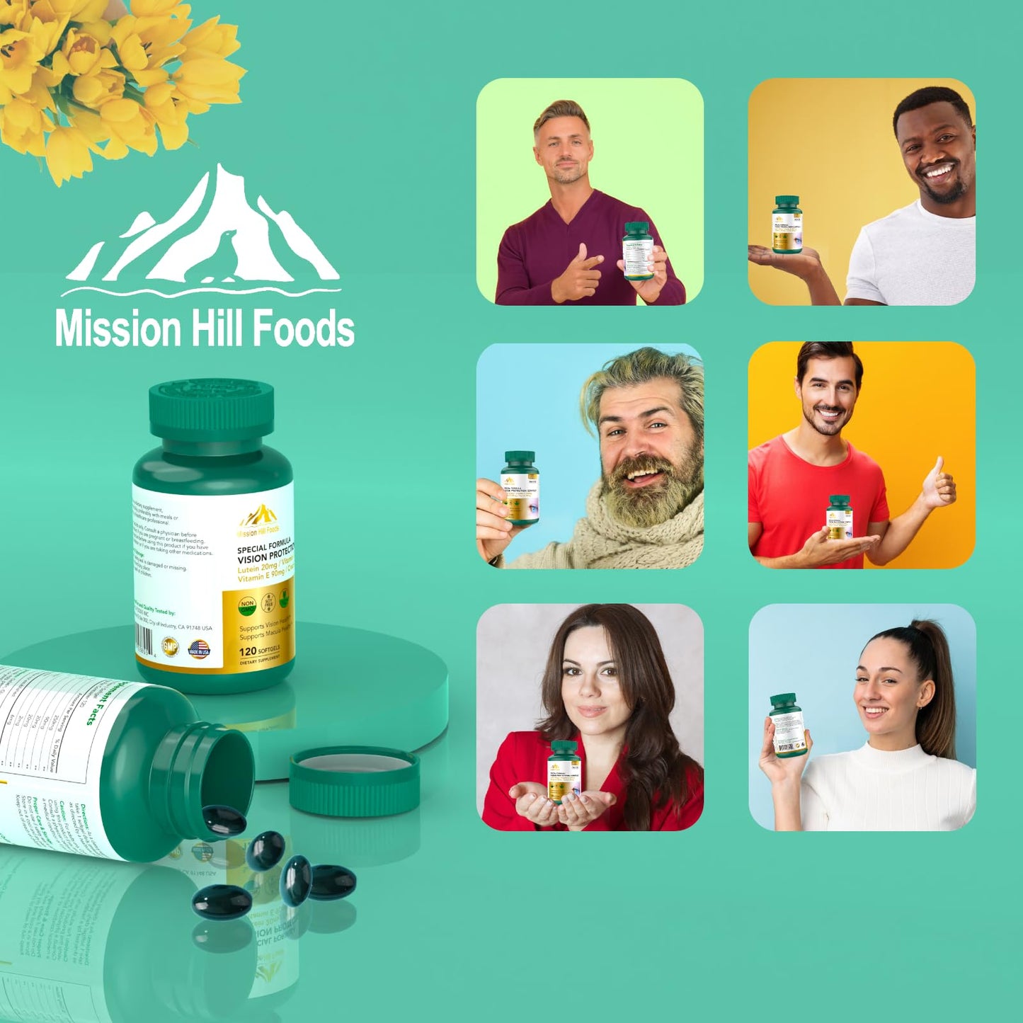 Lutein 20mg & Zeaxanthin โ 6-in-1 Vision Protection (120 Softgels)