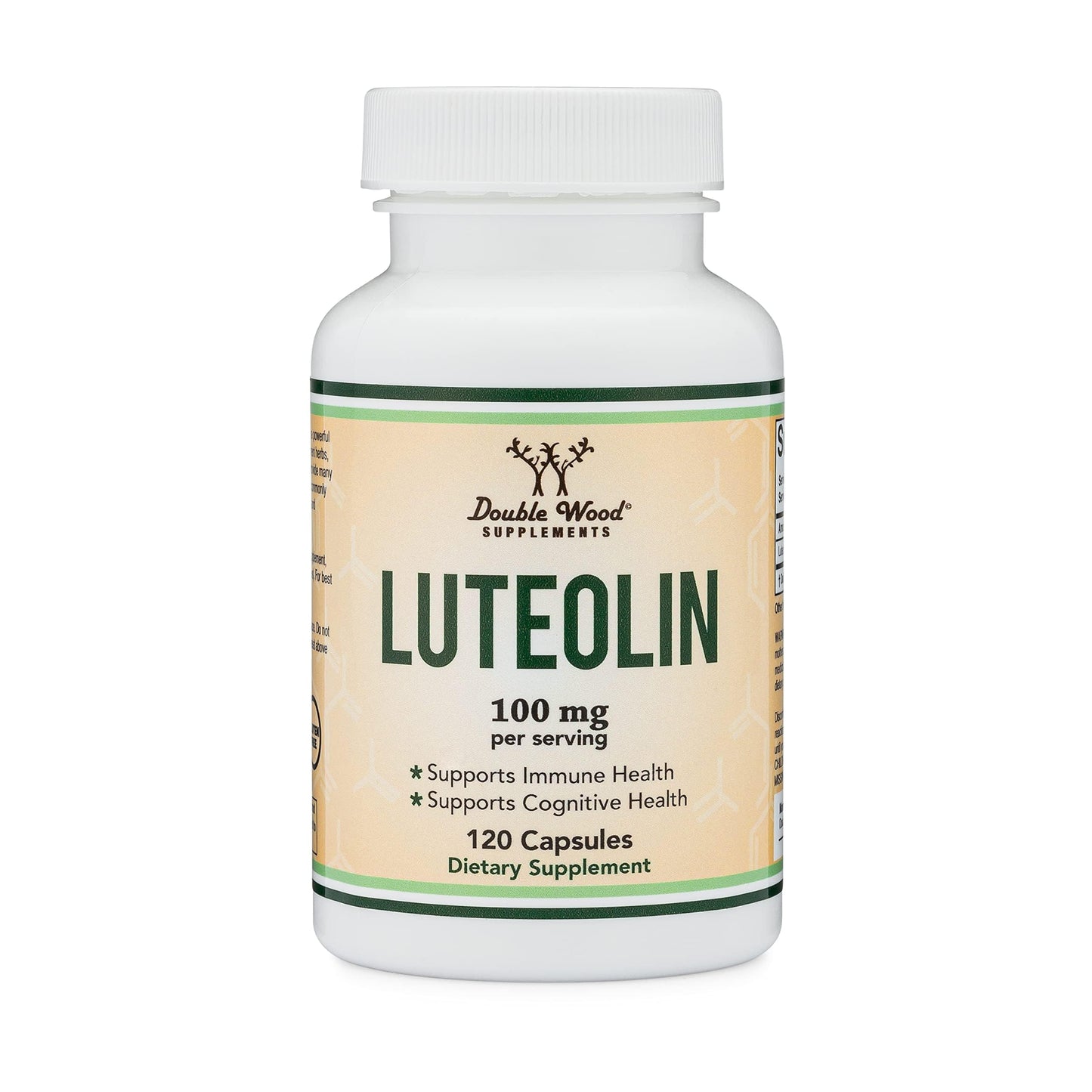 Double Wood Supplements Luteolin 100mg β 120 Capsules Gluten Free (Pack of 2)