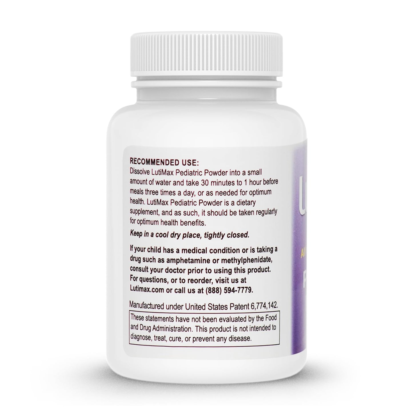 Lutimax Pediatric Powder โ Luteolin & Rutin Brain Supplement for Kids | Memory, Focus, Immune & Muscle Support | 200 Servings