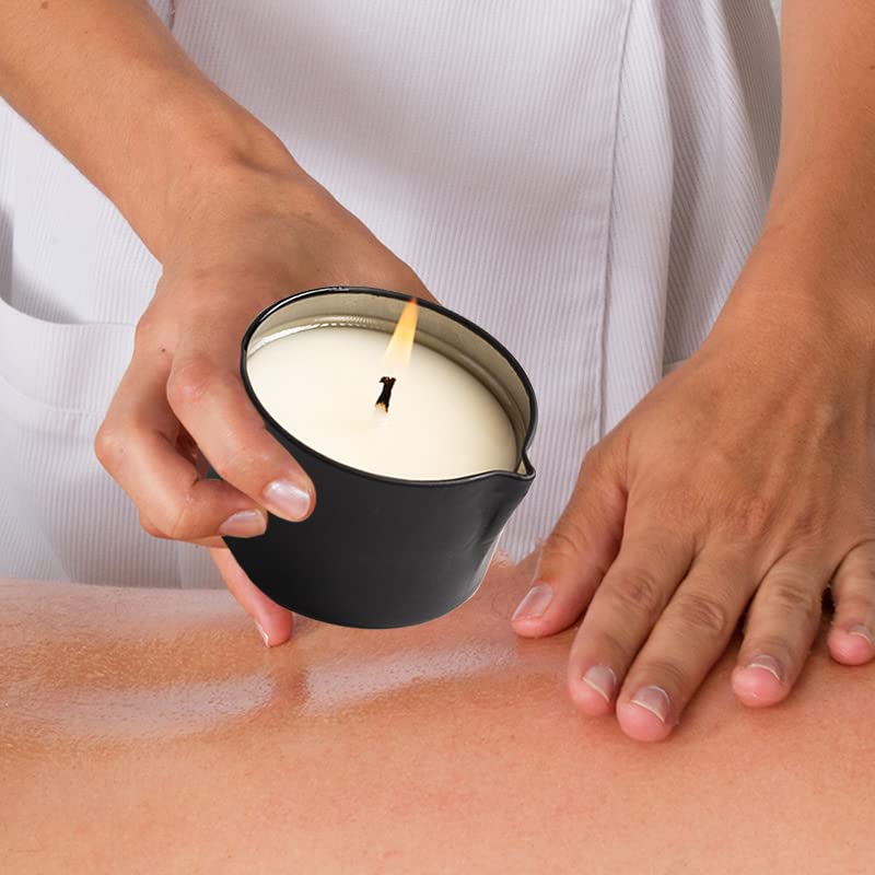 LUXMASA All Natural Soy Wax Massage Candle โ Cream Cherry Scent, 2.35 oz