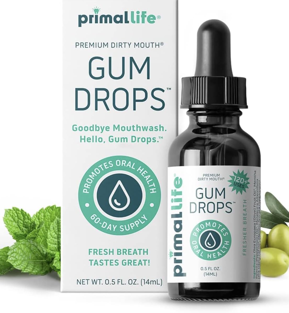 Primal Life Organics Dirty Mouth Gum Serum & Toothpowder β Spearmint, 1 oz