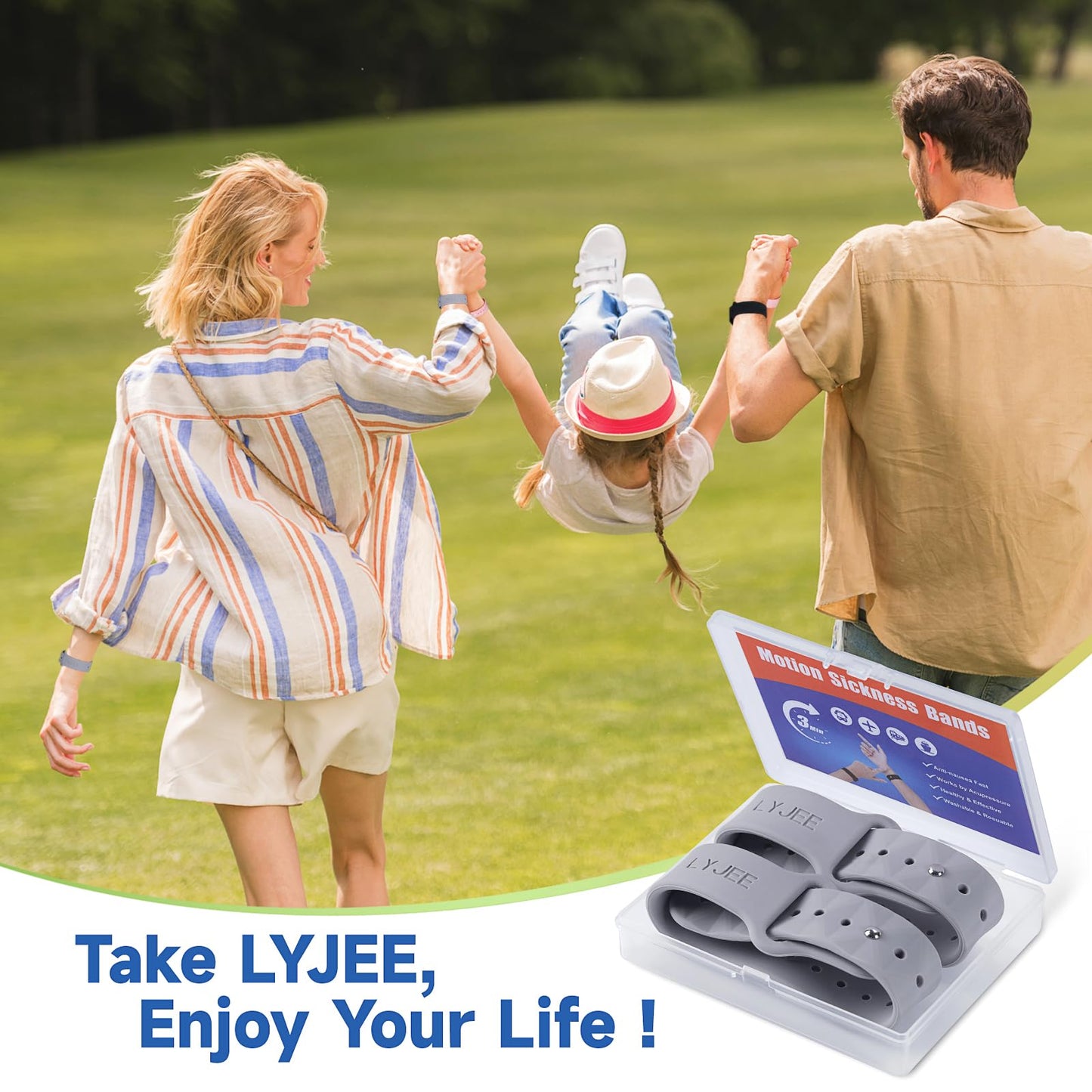 LYJEE Motion Sickness Bands β Nausea Relief for Adults & Kids While Traveling