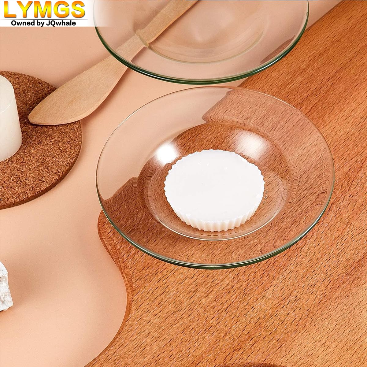 LYMGS 4.5 Inch Replacement Oil Warmer Dish โ Glass Round 115mm Wax Melt Warmer Plate, 1 Pack