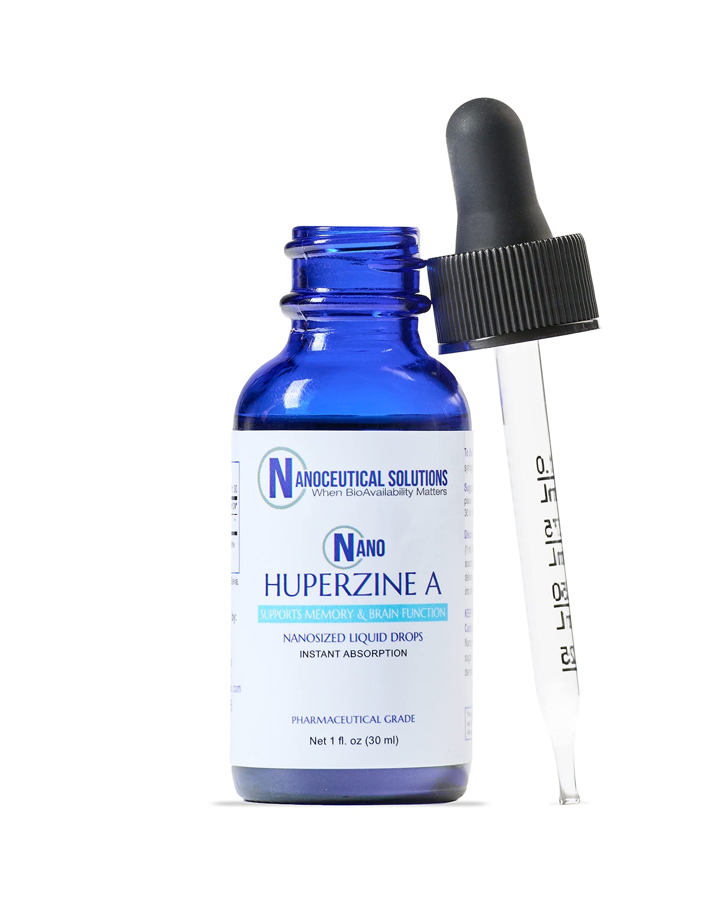 Nano HUPERZINE A โ Nanosized Liquid, Instant Absorption, 6000 mcg per Bottle | 30 Servings | Non-GMO GMP Certified