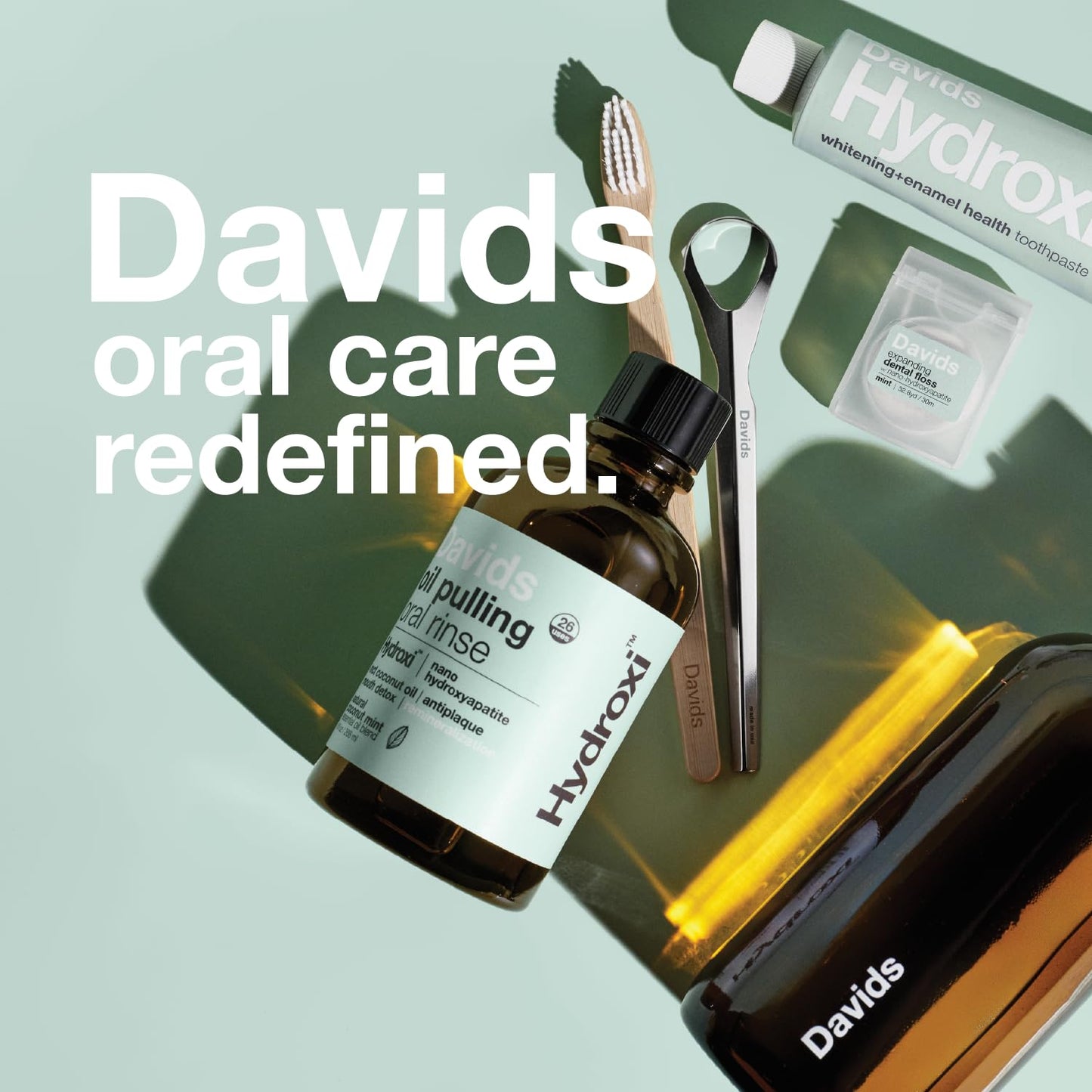 Davids Nano Hydroxyapatite Oil Pulling Mouthwash โ 9 oz, Mint, MCT Coconut Oil