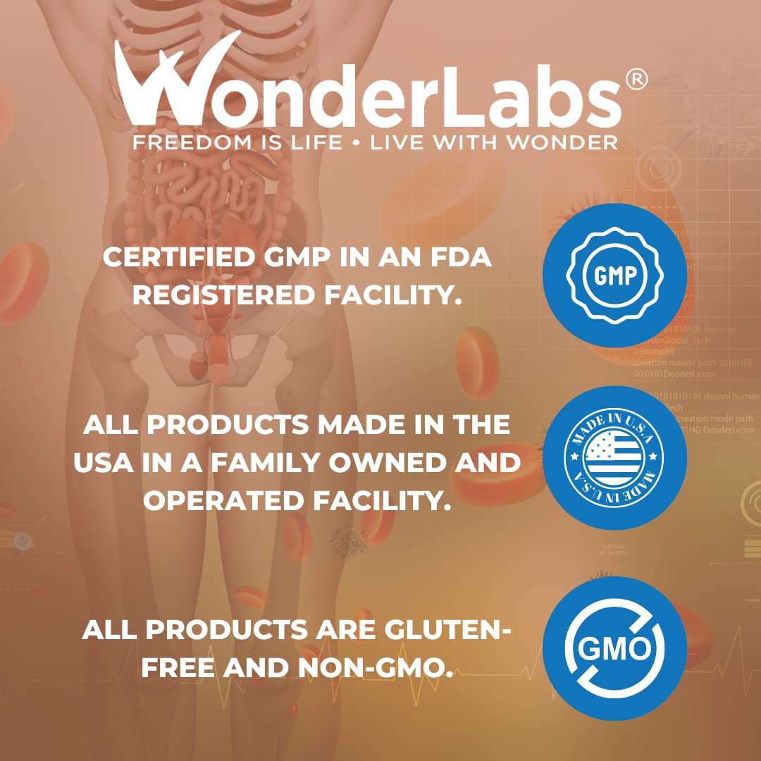 Wonder Laboratories Proteolytic Enzymes โ Bromelain, Papain, Pancreatin 550 mg | 100 Tablets | Amylase, Lipase, Protease | Made in USA