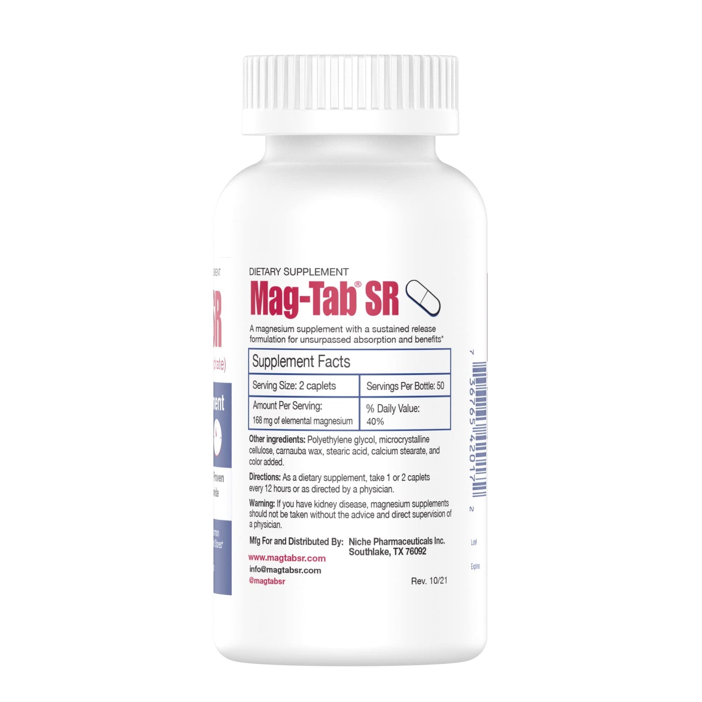 MAG-TAB SR Extended Release Magnesium Lactate โ 100 Count