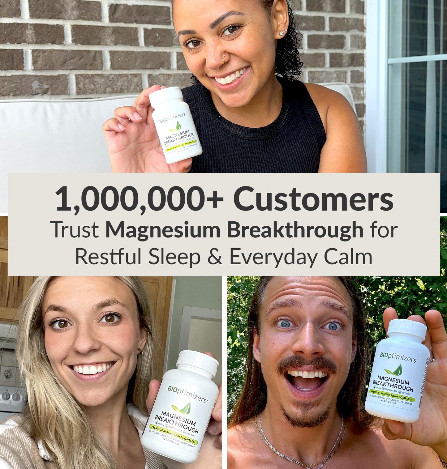 BIOptimizers Magnesium Breakthrough Complex โ 7 Mg Forms for Sleep & Focus | 30 Capsules