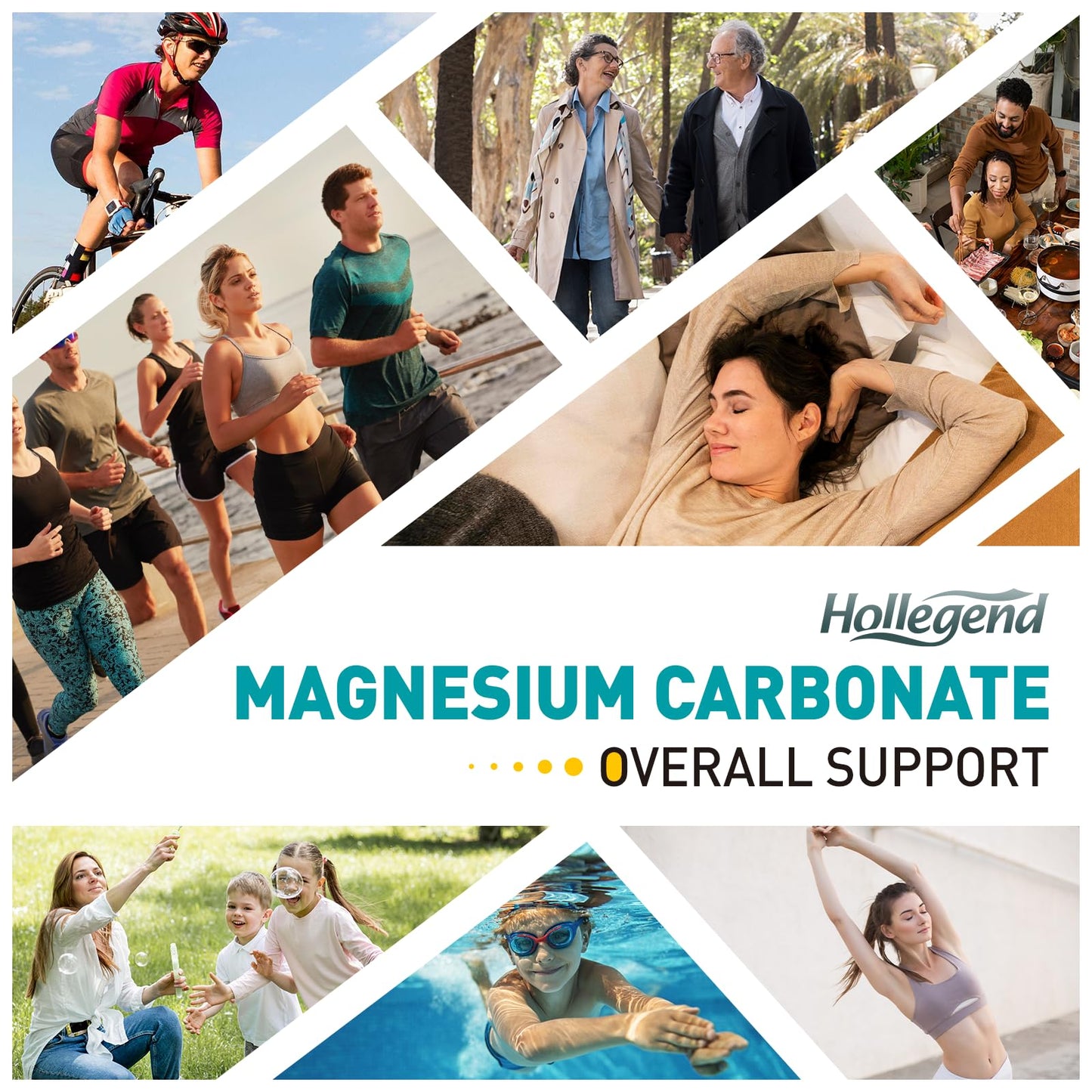 Magnesium Carbonate Gummies 500mg Complex with D3 & K2 โ Sugar Free Mango Flavor, 60 Count