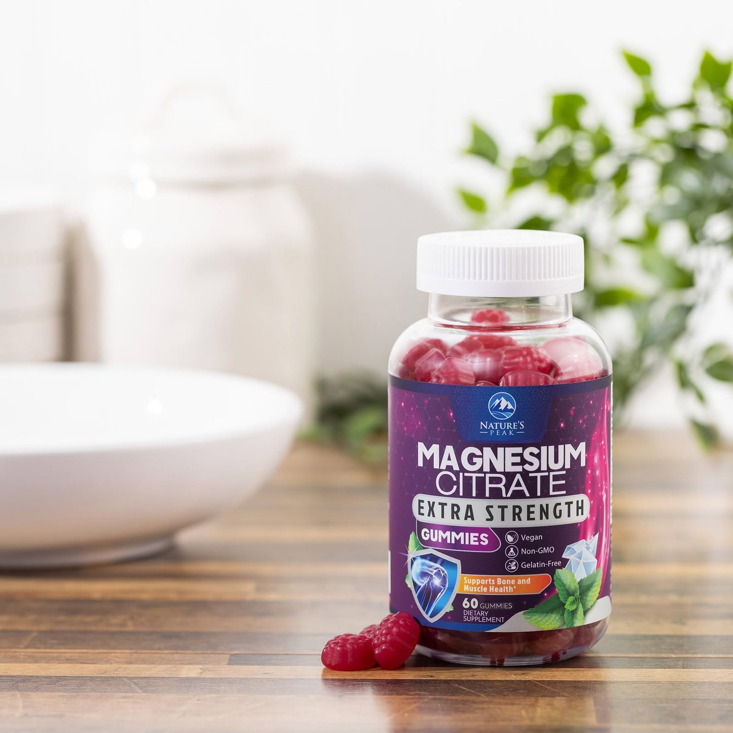 Magnesium Citrate Gummies โ High-Absorption for Adults & Kids (60 Gummies)